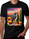 Desert Bird T-Shirt - Artistic Graphic Tee