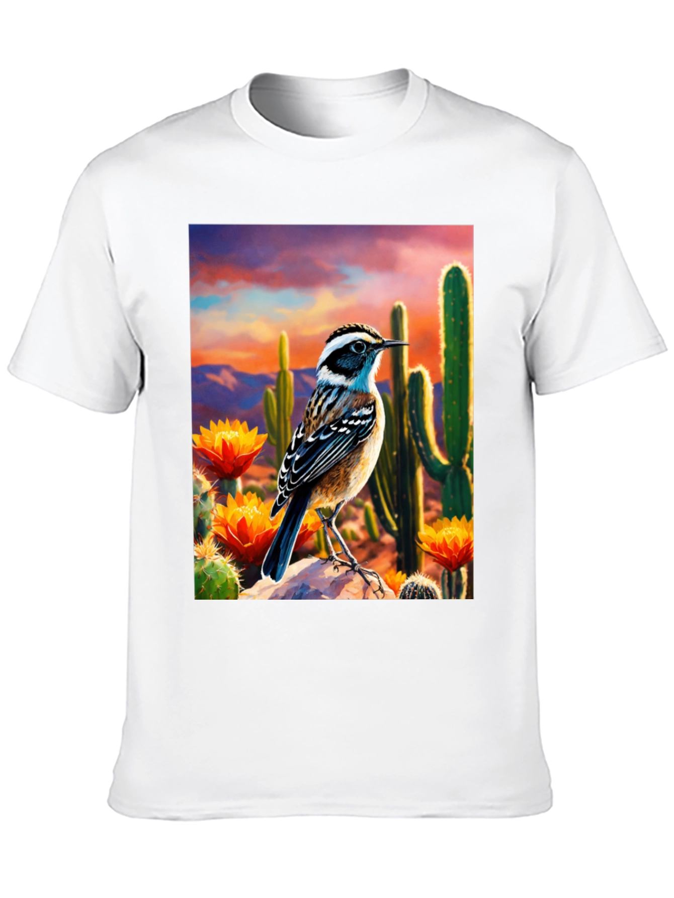 Desert Bird T-Shirt - Artistic Graphic Tee