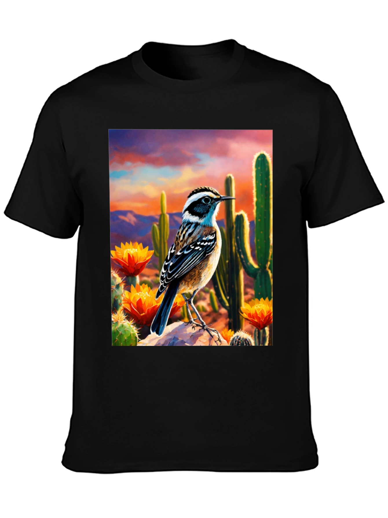 Desert Bird T-Shirt - Artistic Graphic Tee