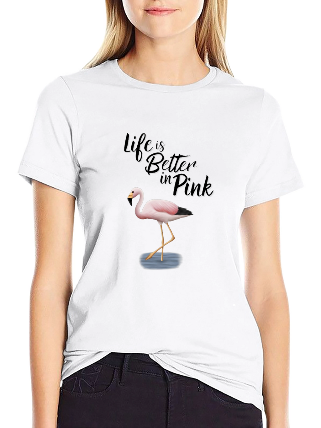 Life is Better in Pink Flamingo T-Shirt