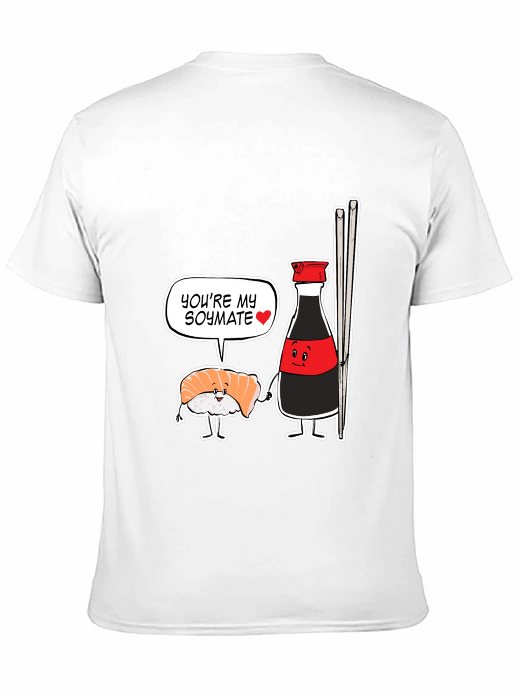 Sushi Soymate Graphic T-Shirt - Black Humorous Design