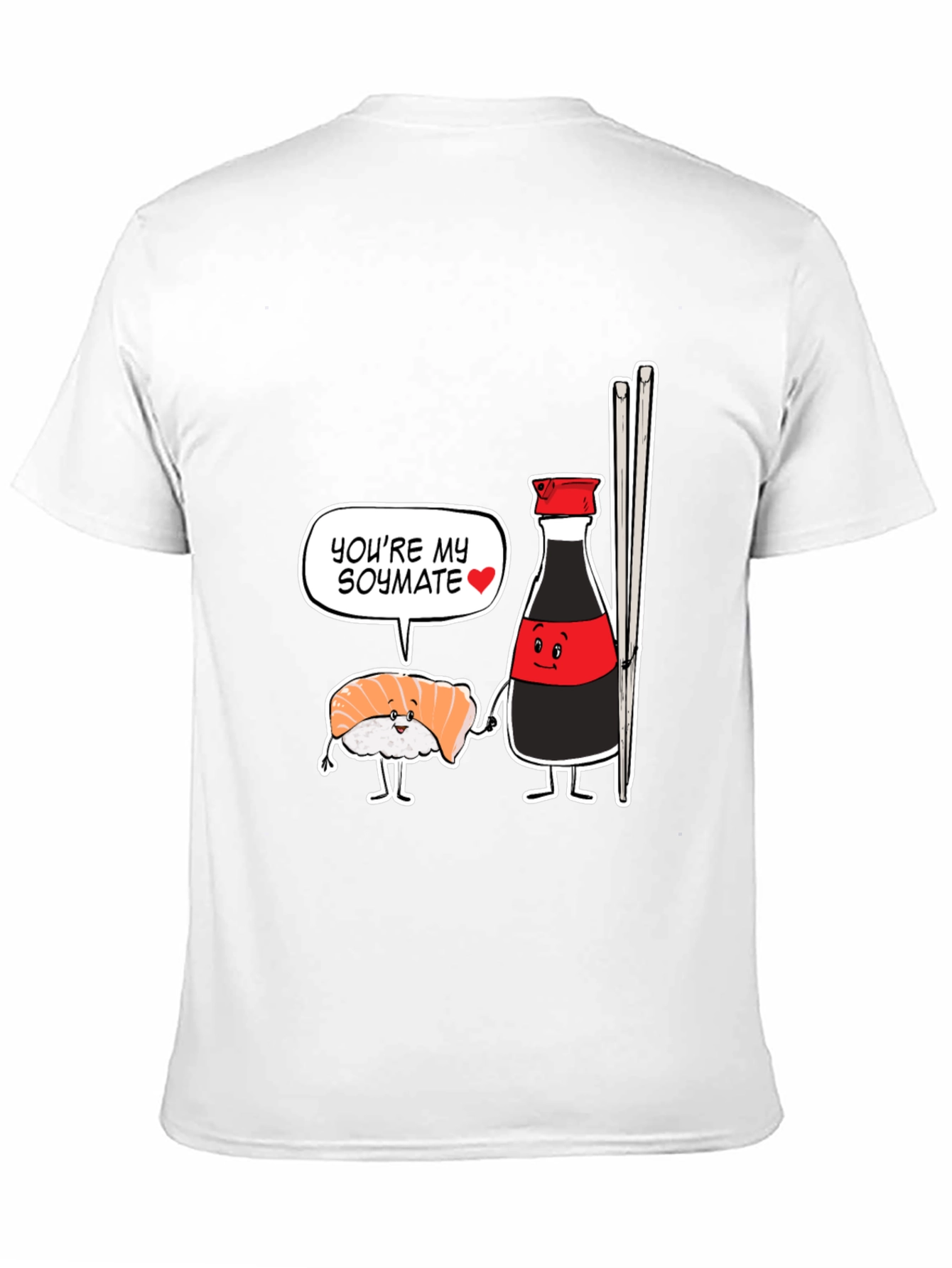 Sushi Soymate Graphic T-Shirt - Black Humorous Design