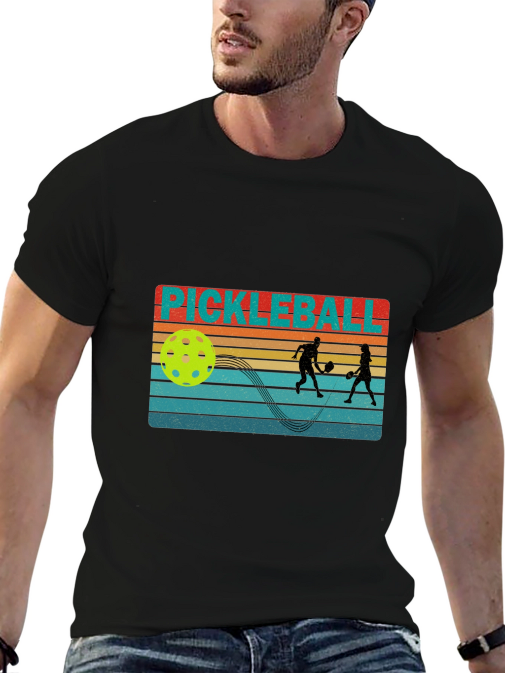 Retro Pickleball Graphic T-Shirt