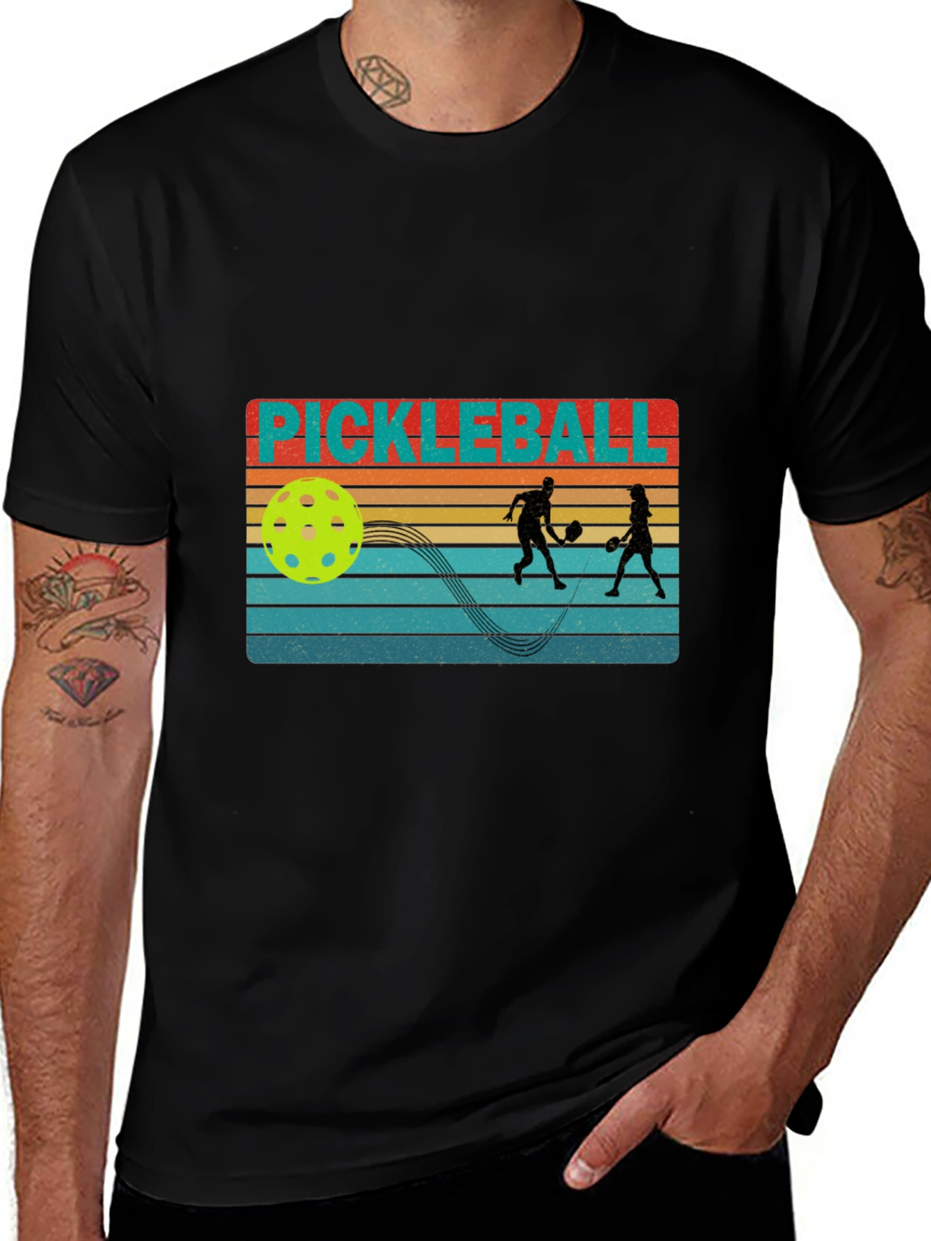Retro Pickleball Graphic T-Shirt