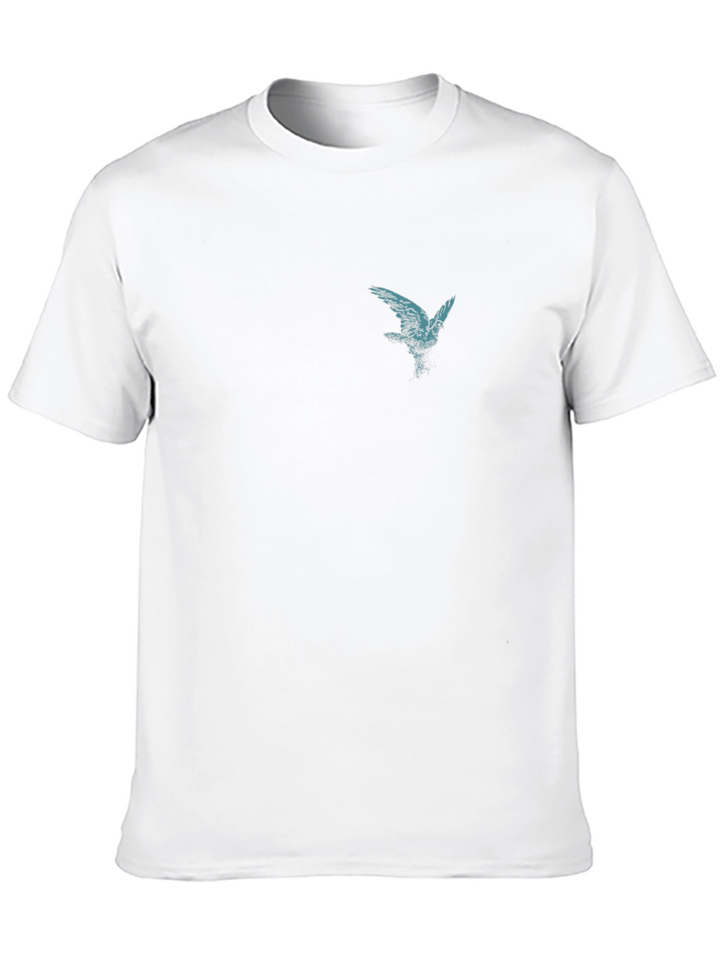 Mens Black T-Shirt with Bird Graphic
