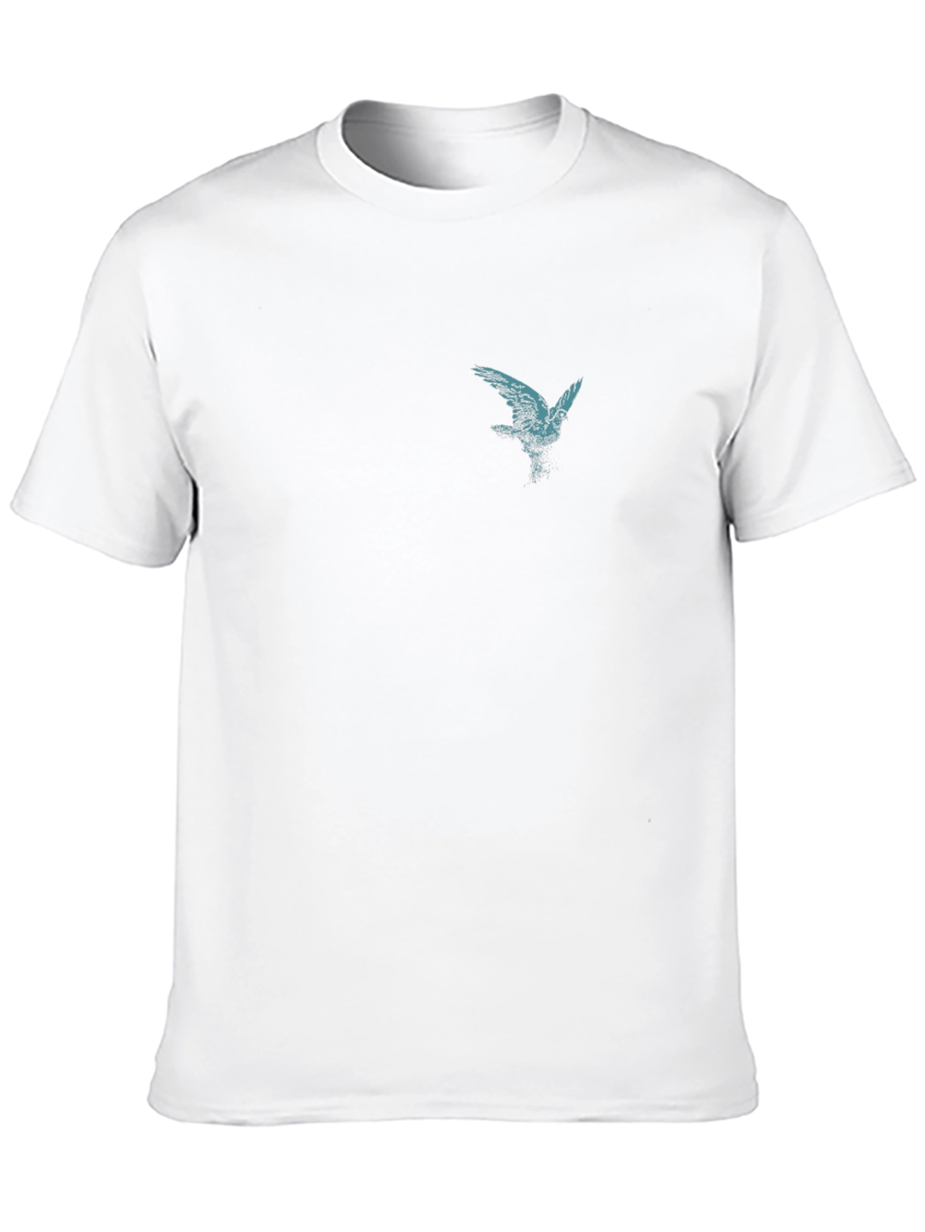 Mens Black T-Shirt with Bird Graphic