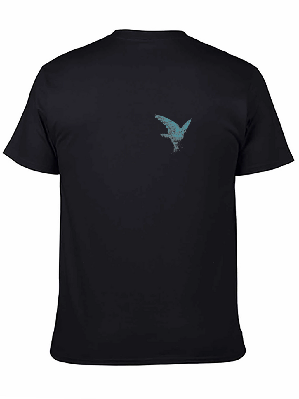 Mens Black T-Shirt with Bird Graphic