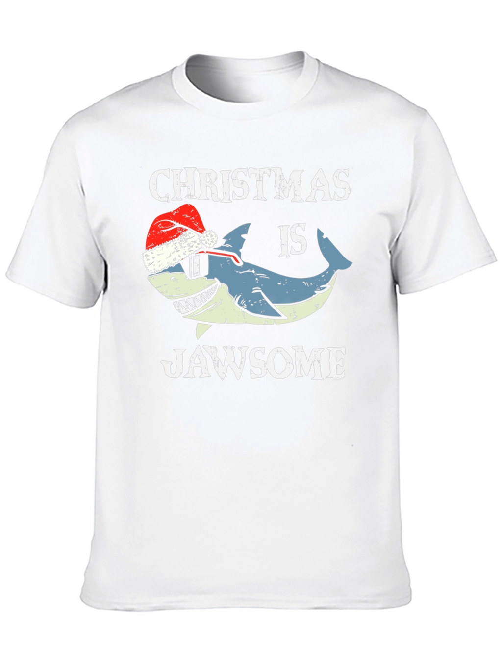 Christmas Jawsome Shark T-Shirt Holiday Tee
