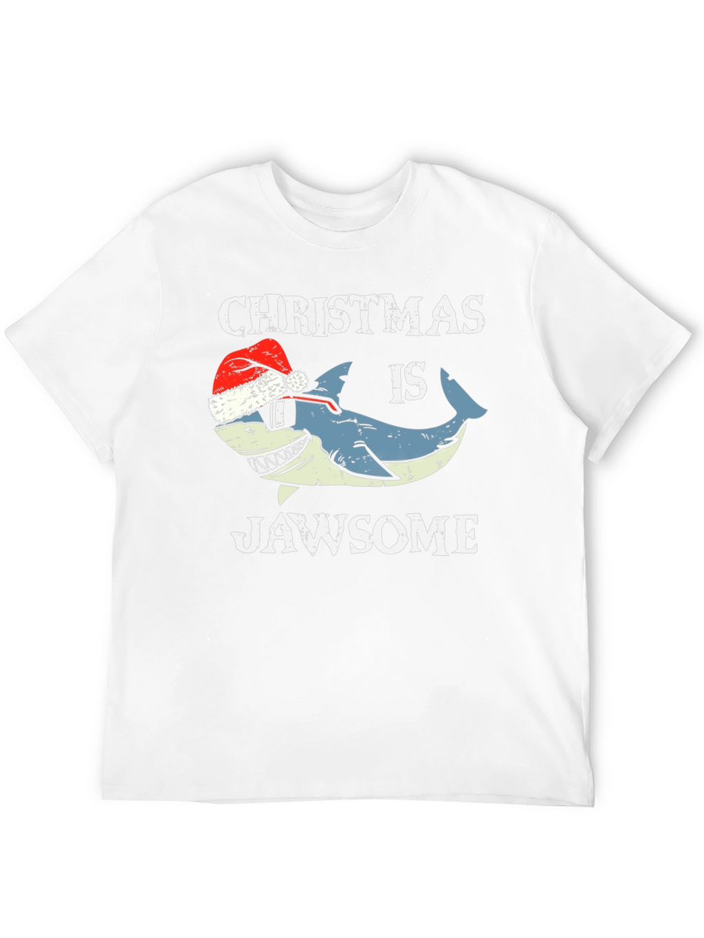 Christmas Jawsome Shark T-Shirt Holiday Tee