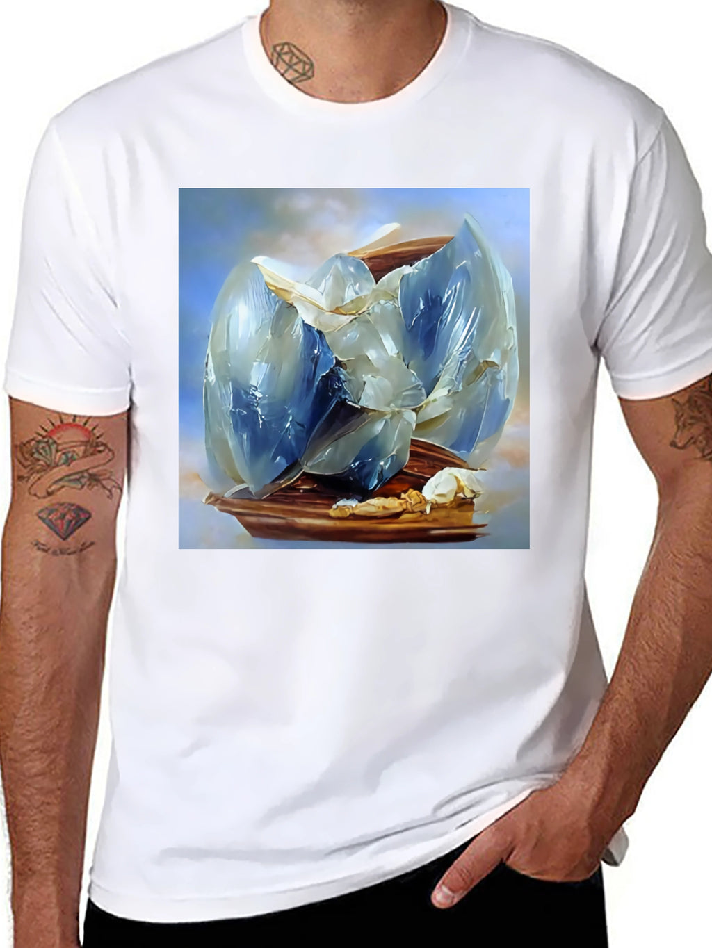 Abstract Crystal Graphic Tee - Modern Art T-Shirt