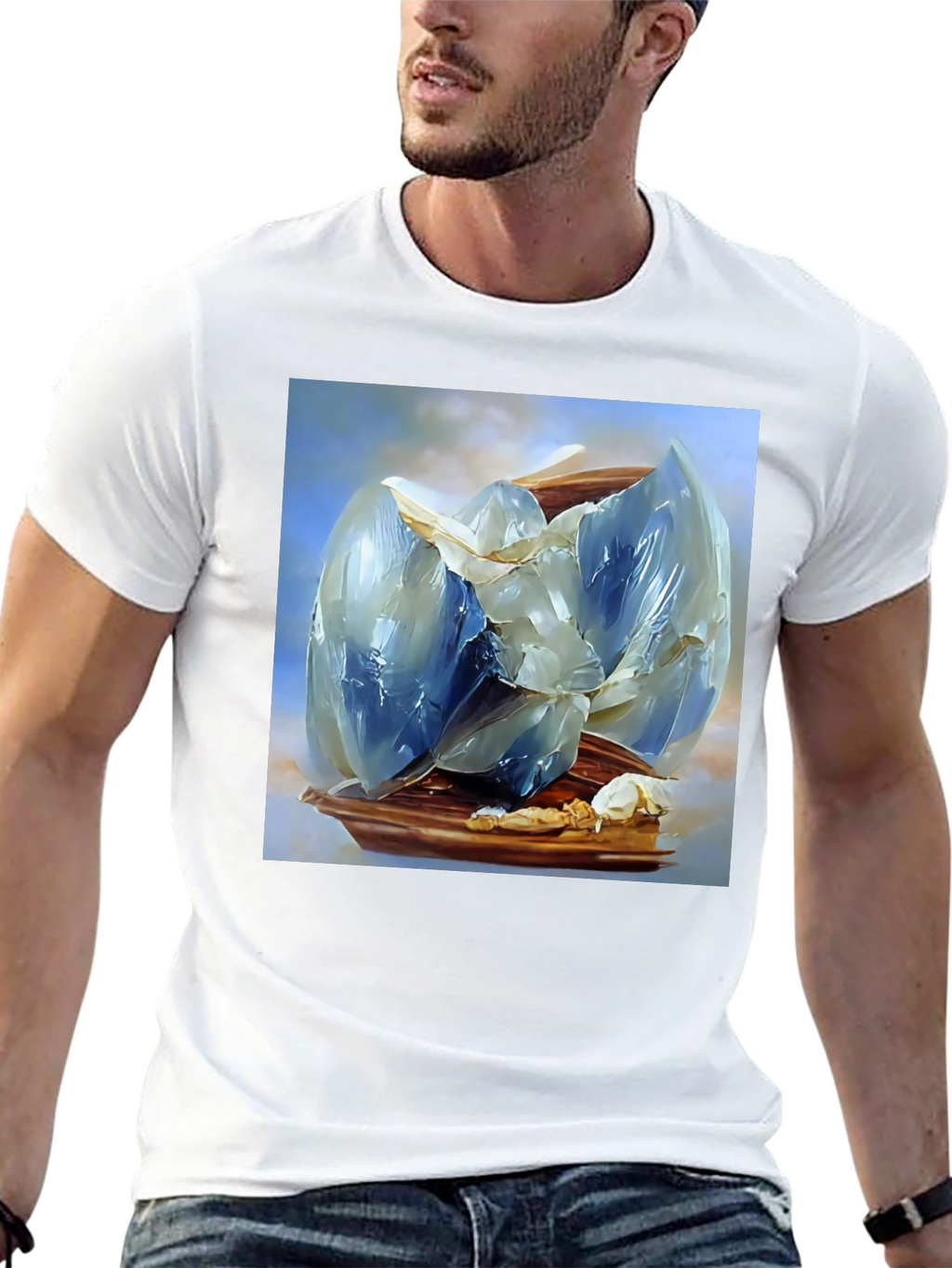 Abstract Crystal Graphic Tee - Modern Art T-Shirt