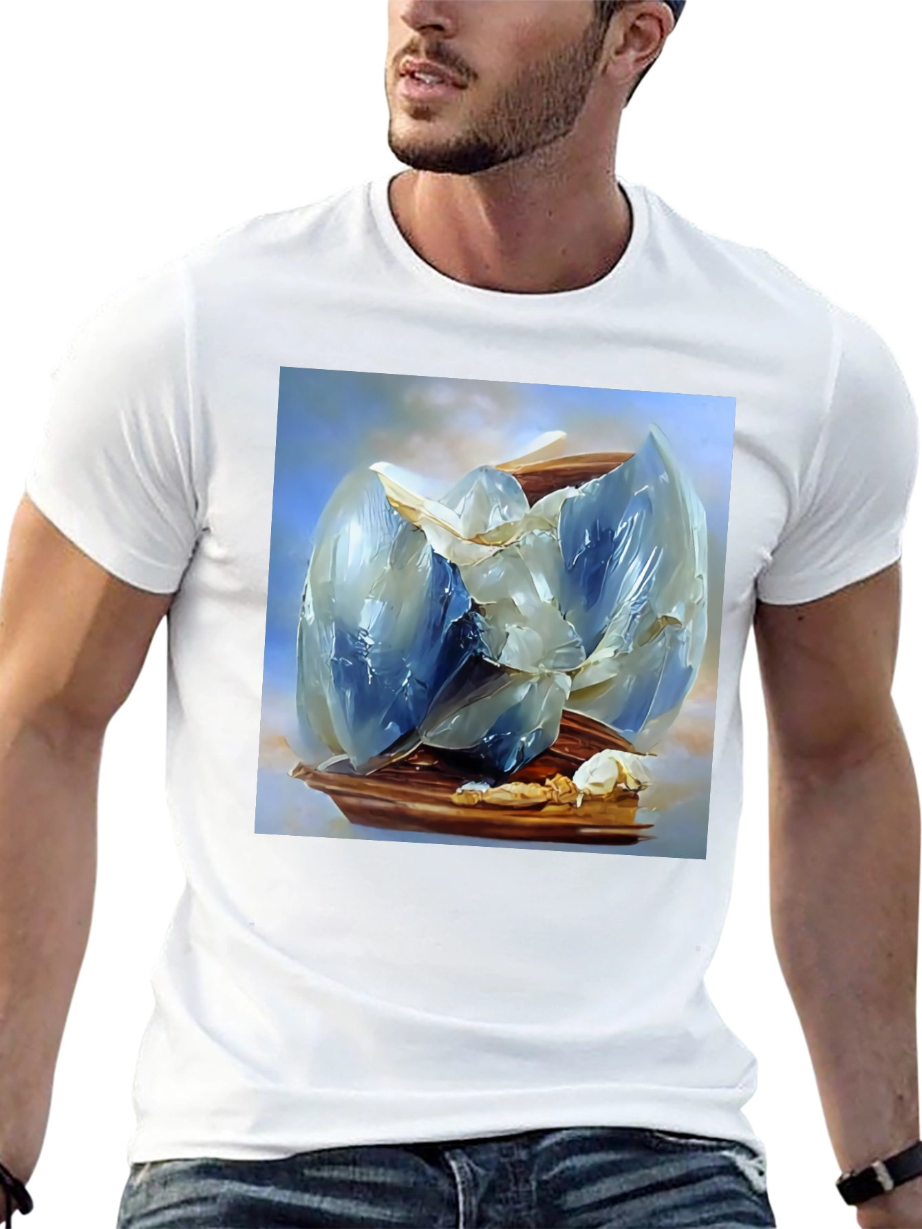 Abstract Crystal Graphic Tee - Modern Art T-Shirt