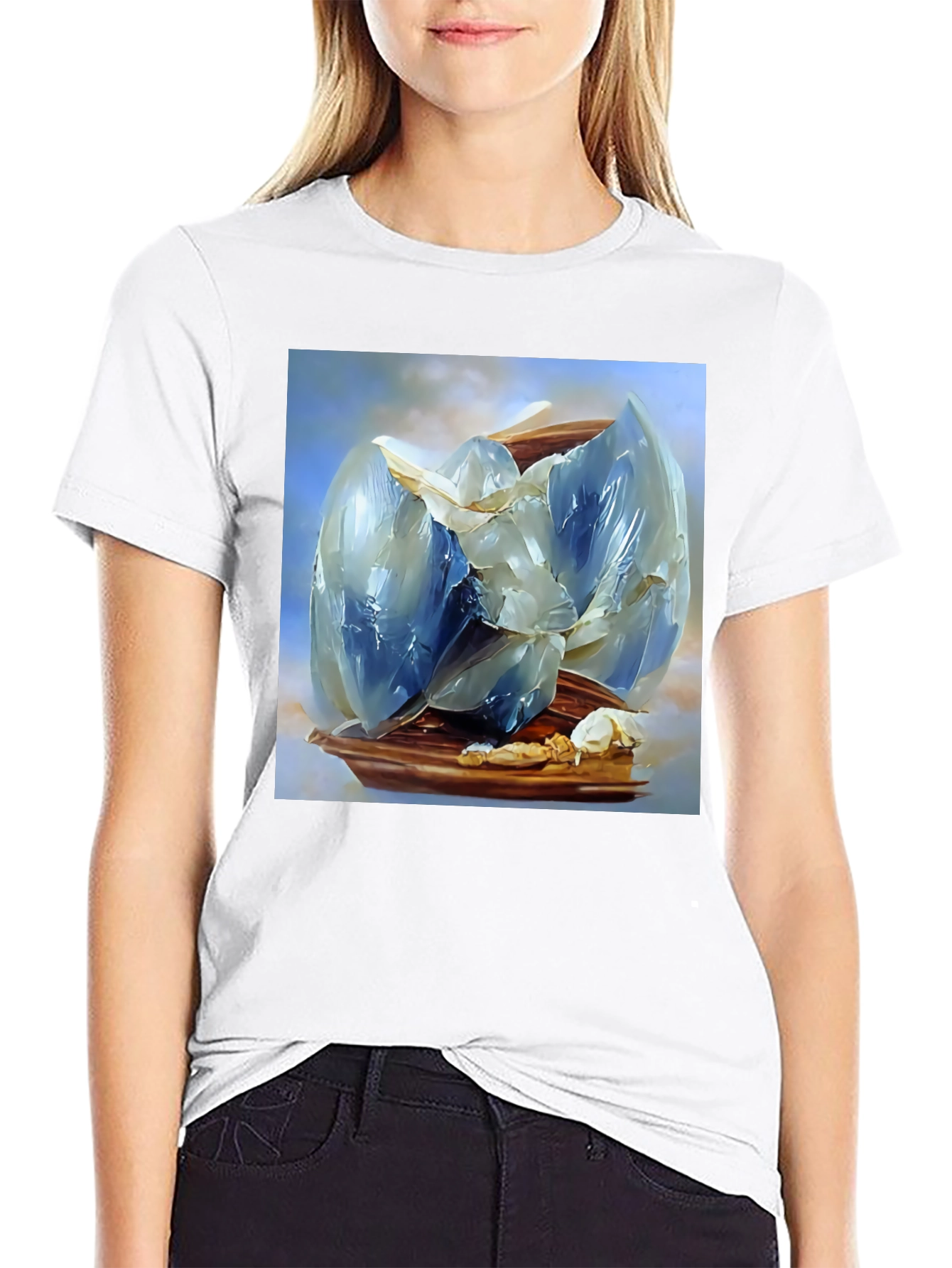 Abstract Crystal Graphic Tee - Modern Art T-Shirt