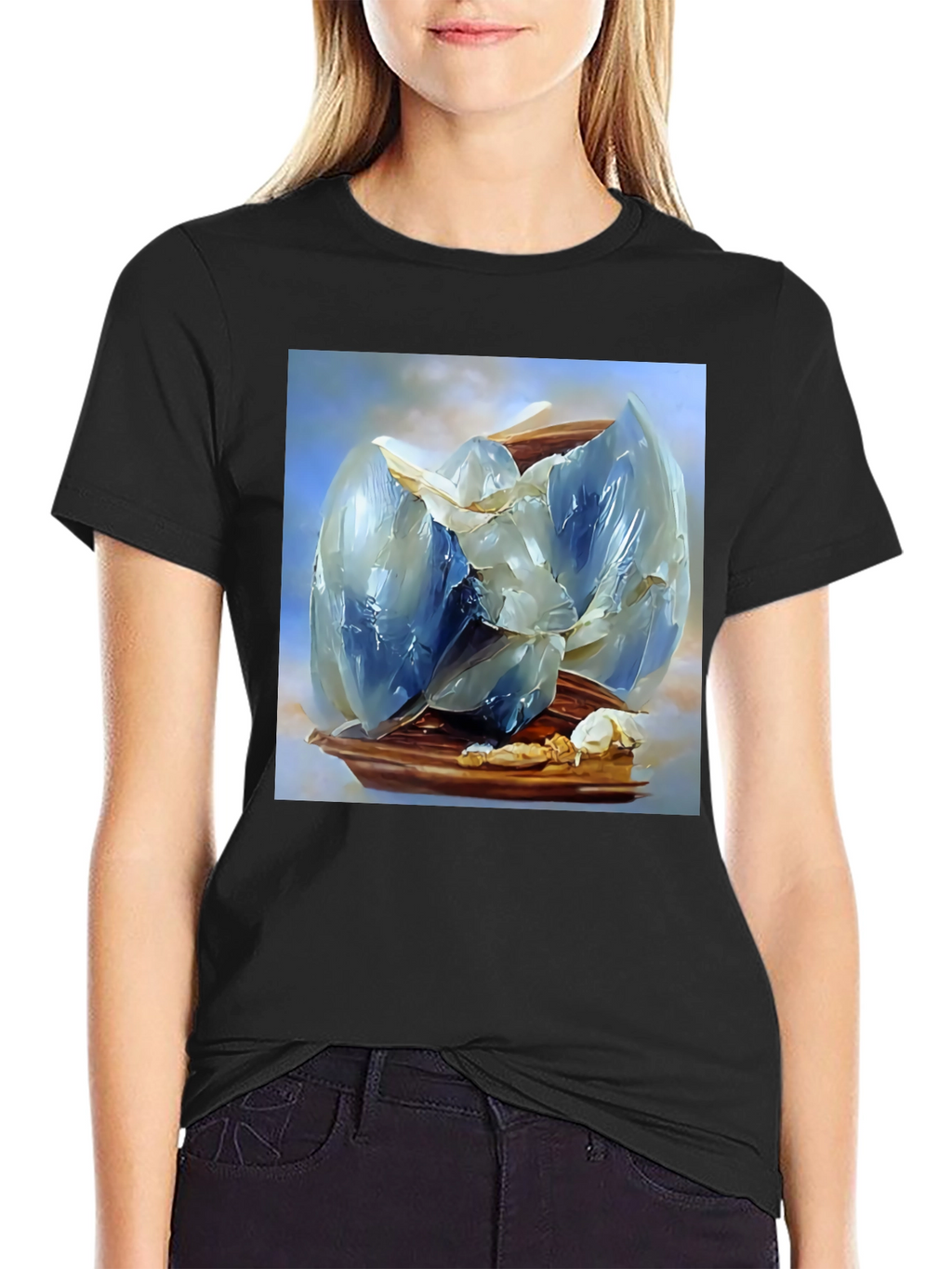 Abstract Crystal Graphic Tee - Modern Art T-Shirt