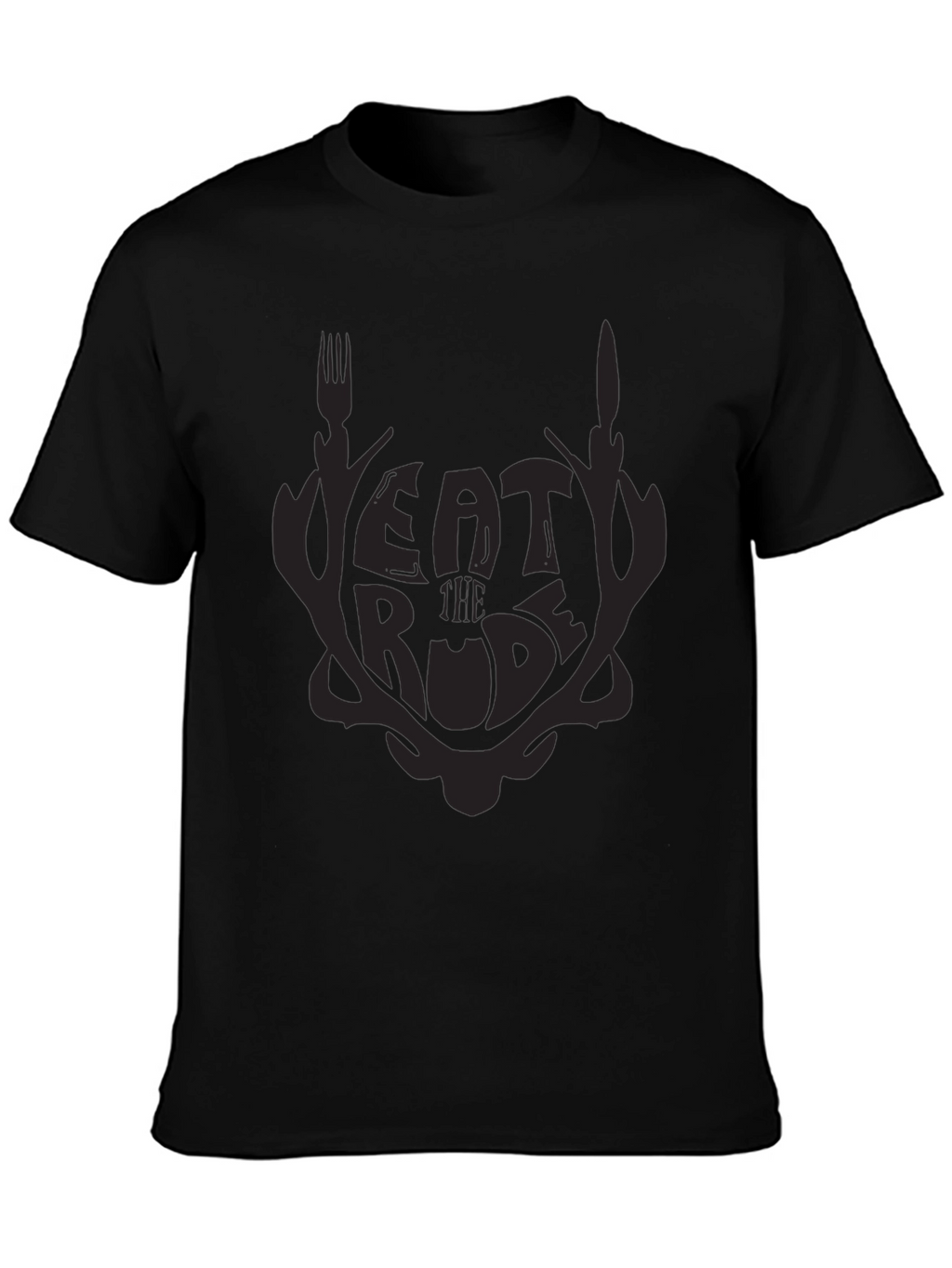Eat The Rude Black Graphic T-Shirt
