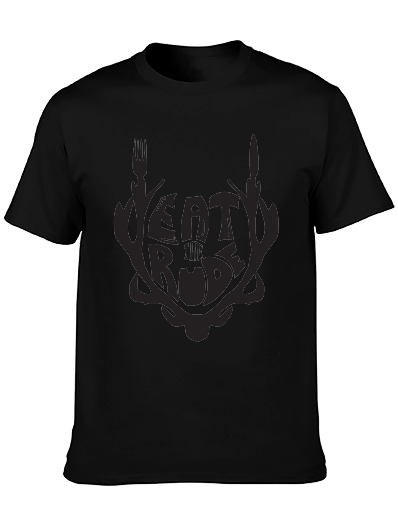Eat The Rude Black Graphic T-Shirt