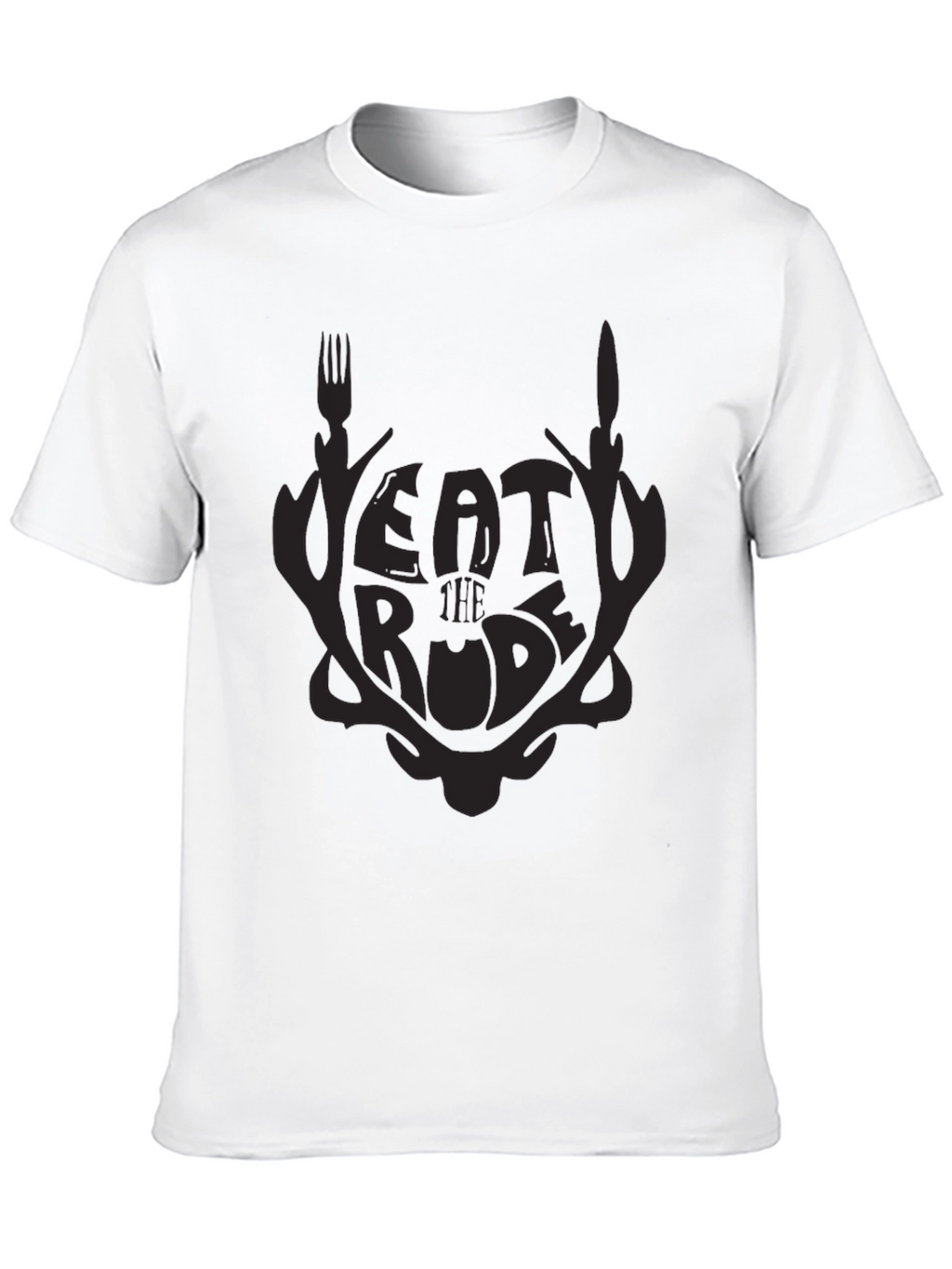 Eat The Rude Black Graphic T-Shirt