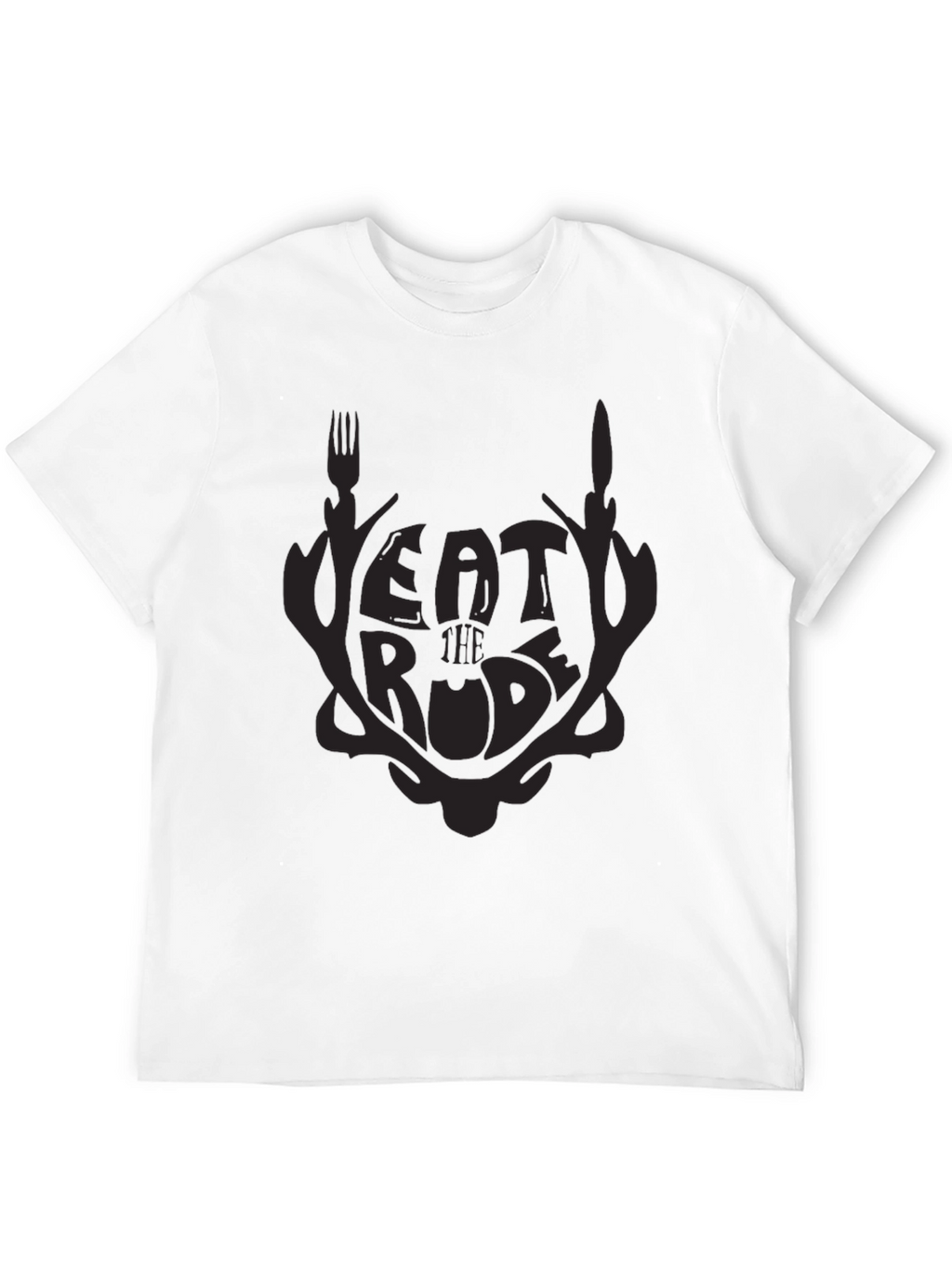 Eat The Rude Black Graphic T-Shirt