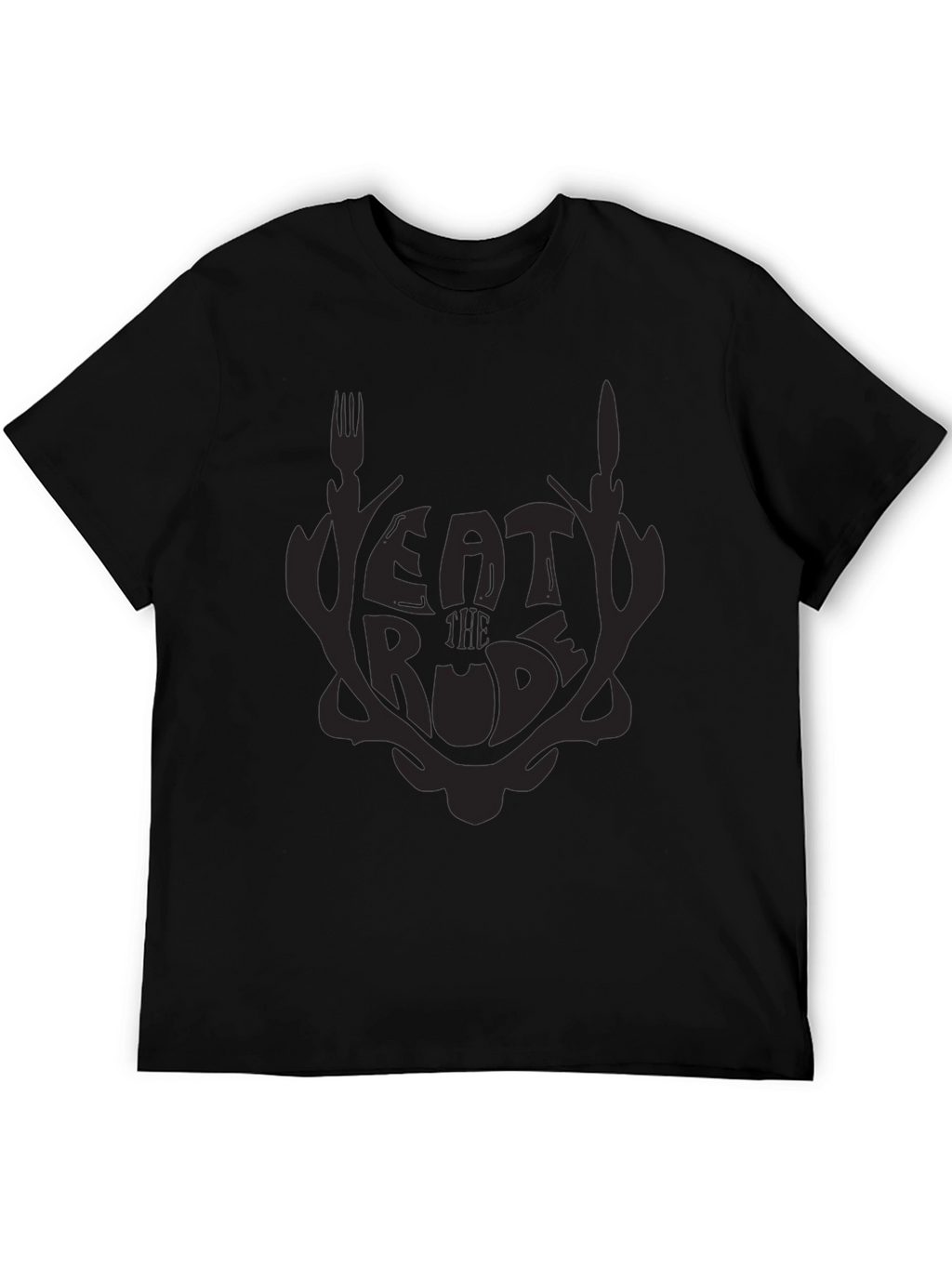 Eat The Rude Black Graphic T-Shirt