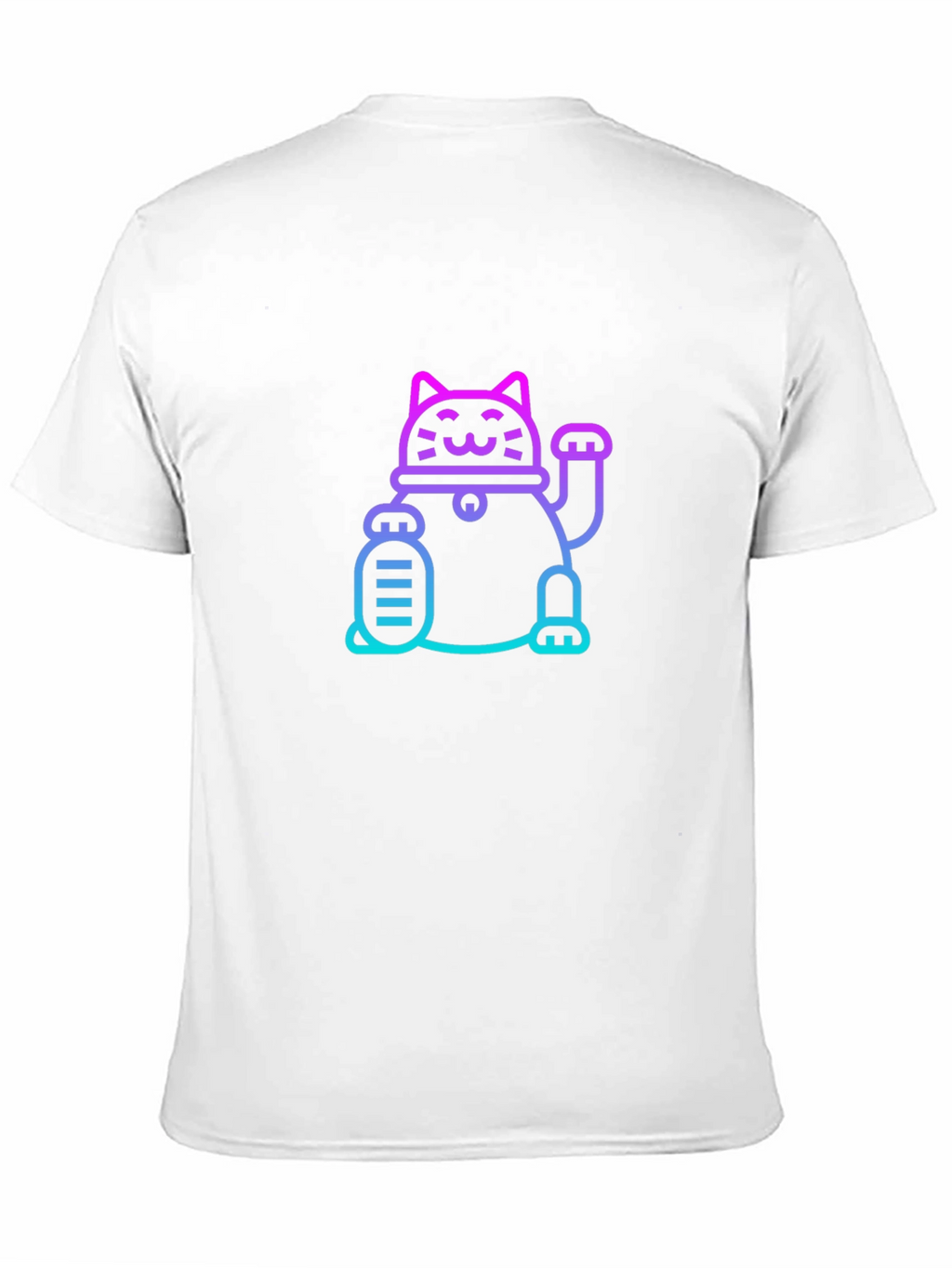 Lucky Cat Graphic Tee - Unisex Black T-Shirt
