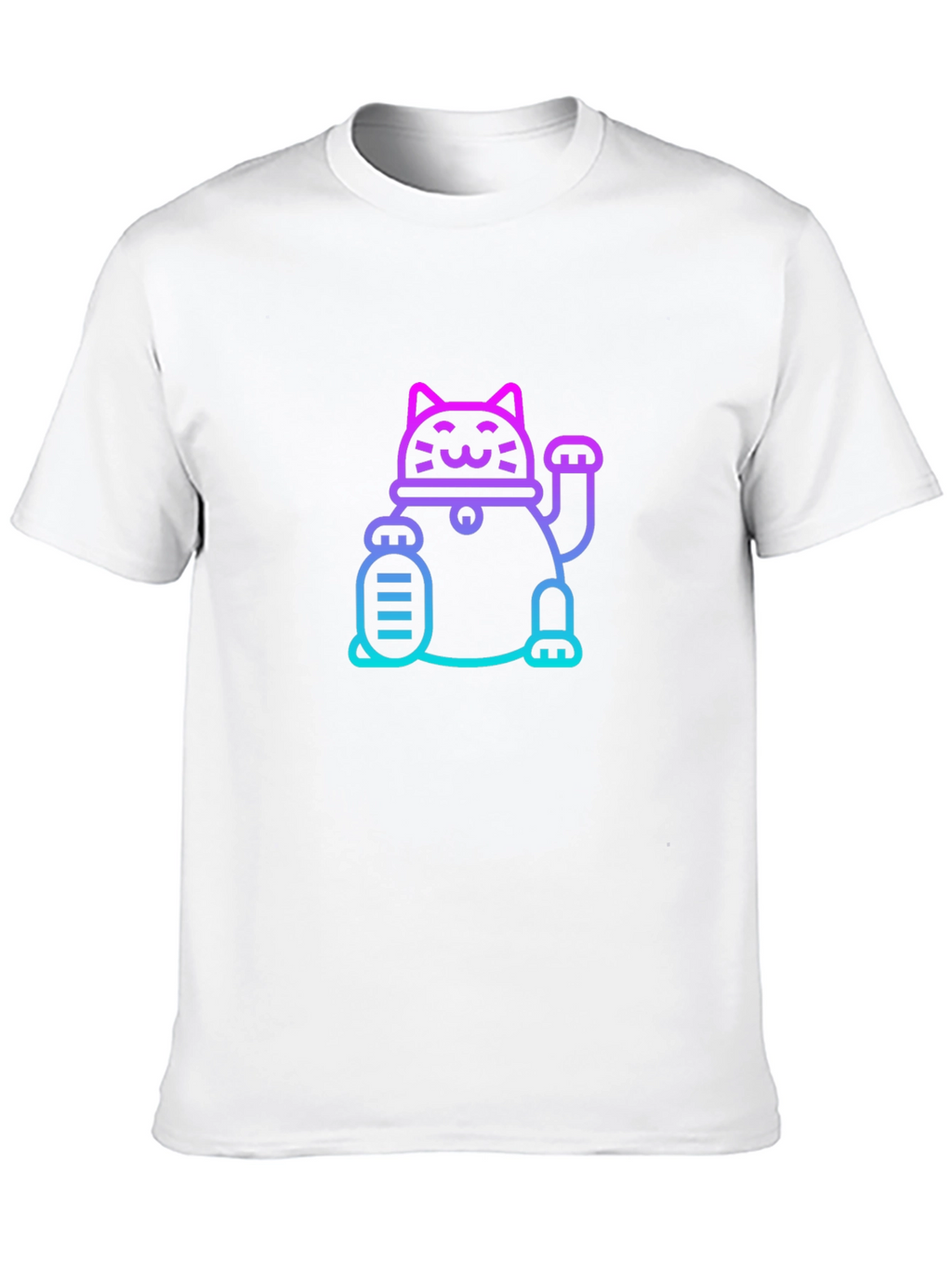 Lucky Cat Graphic Tee - Unisex Black T-Shirt