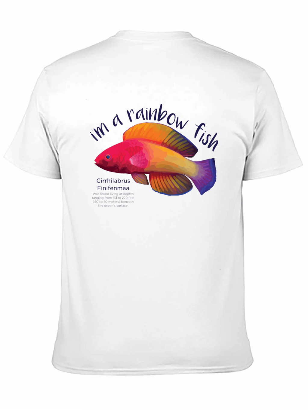 Rainbow Fish Graphic Tee - Unique Design