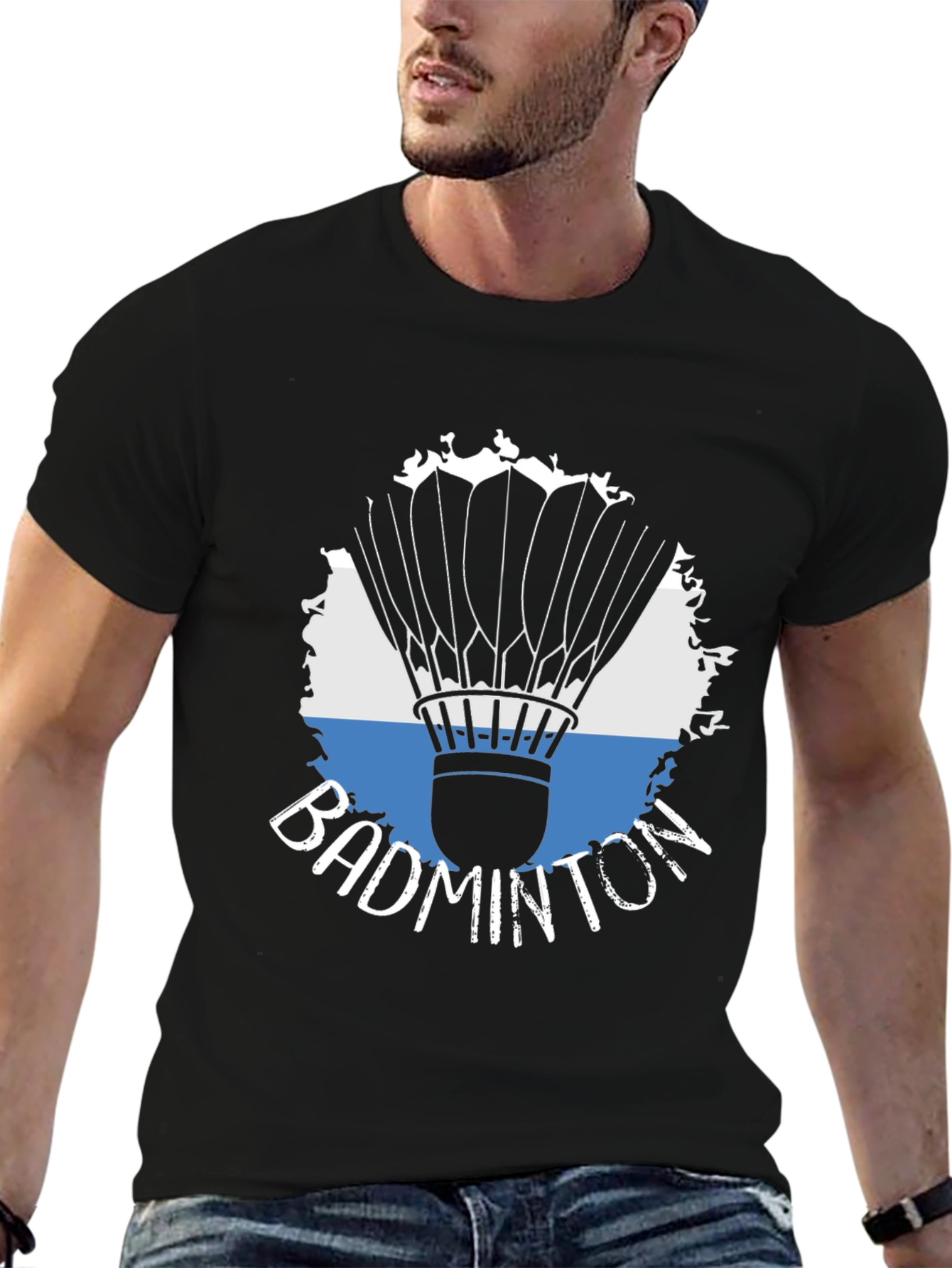 Badminton Shuttlecock Graphic Tee - Sporty Casual Style