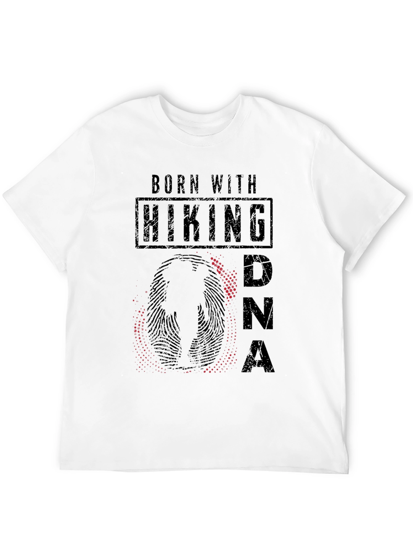 Born With Hiking DNA Black Graphic Tee