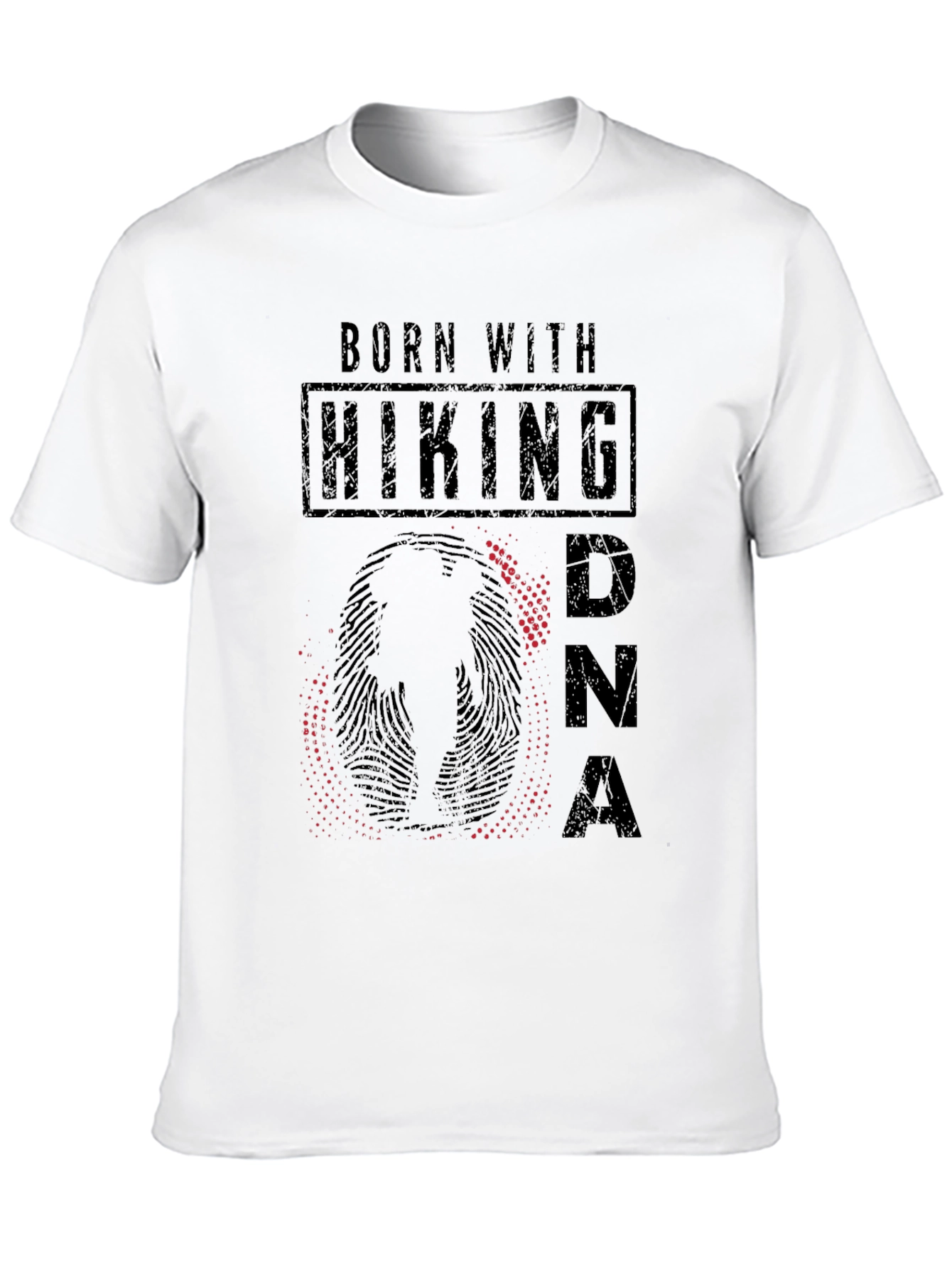 Born With Hiking DNA Black Graphic Tee