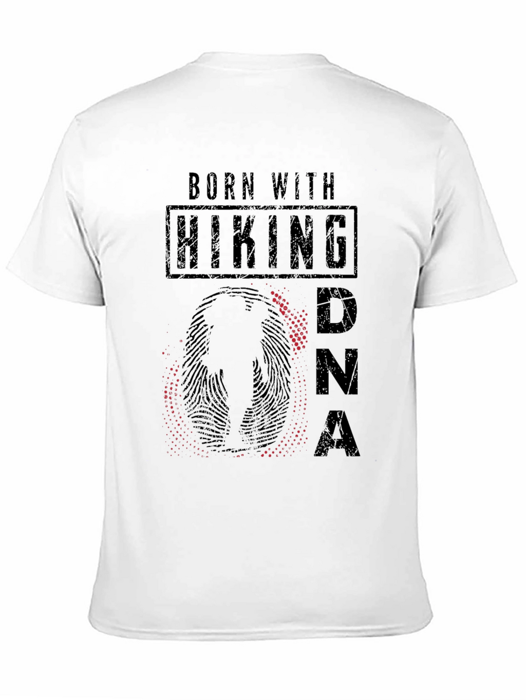 Born With Hiking DNA Black Graphic Tee
