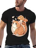 Cat & Mushroom Graphic Tee