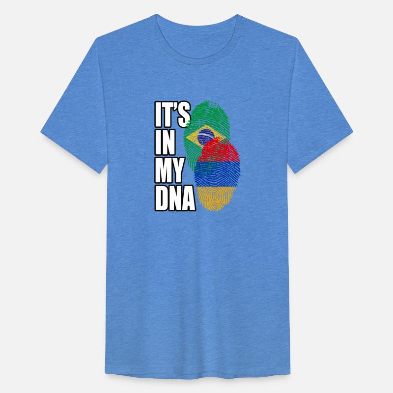 Armenian And Brazilian Mix Heritage DNA Flag