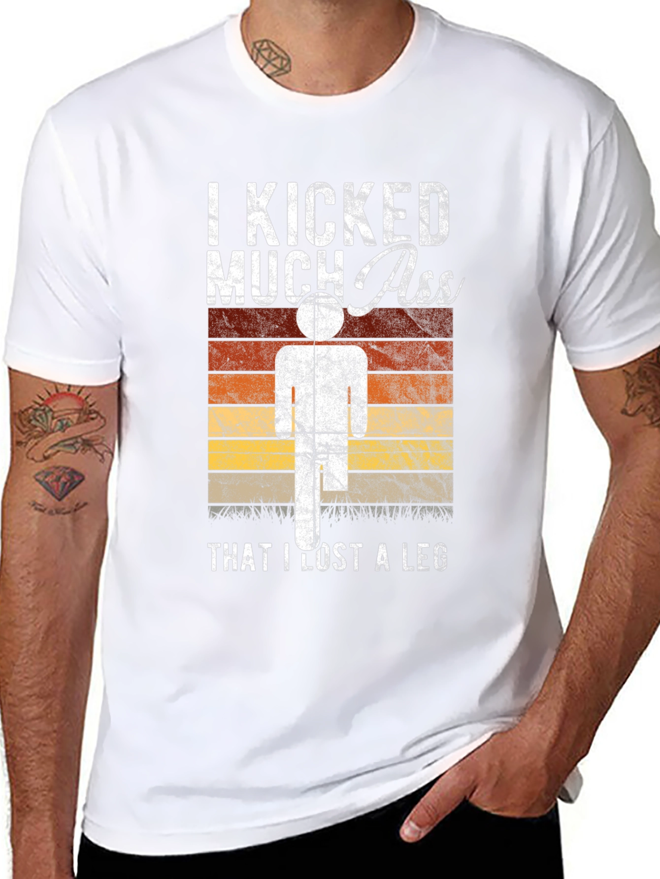 I Kicked Much Ass Lost A Leg T-Shirt