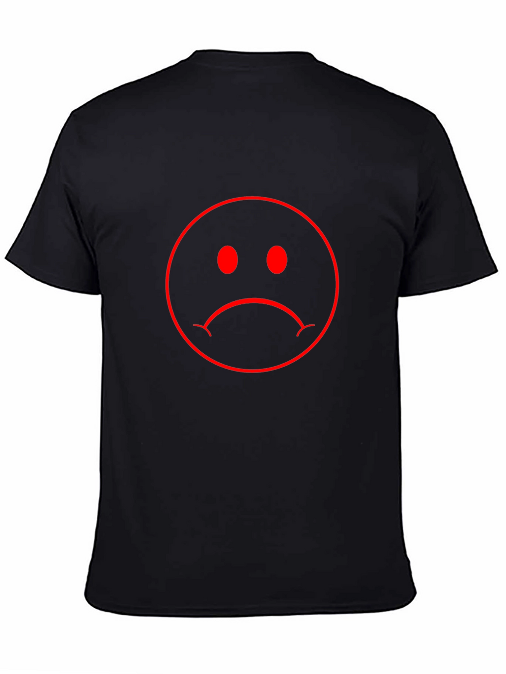 Sad Face Graphic Tee - Mens Black T-Shirt