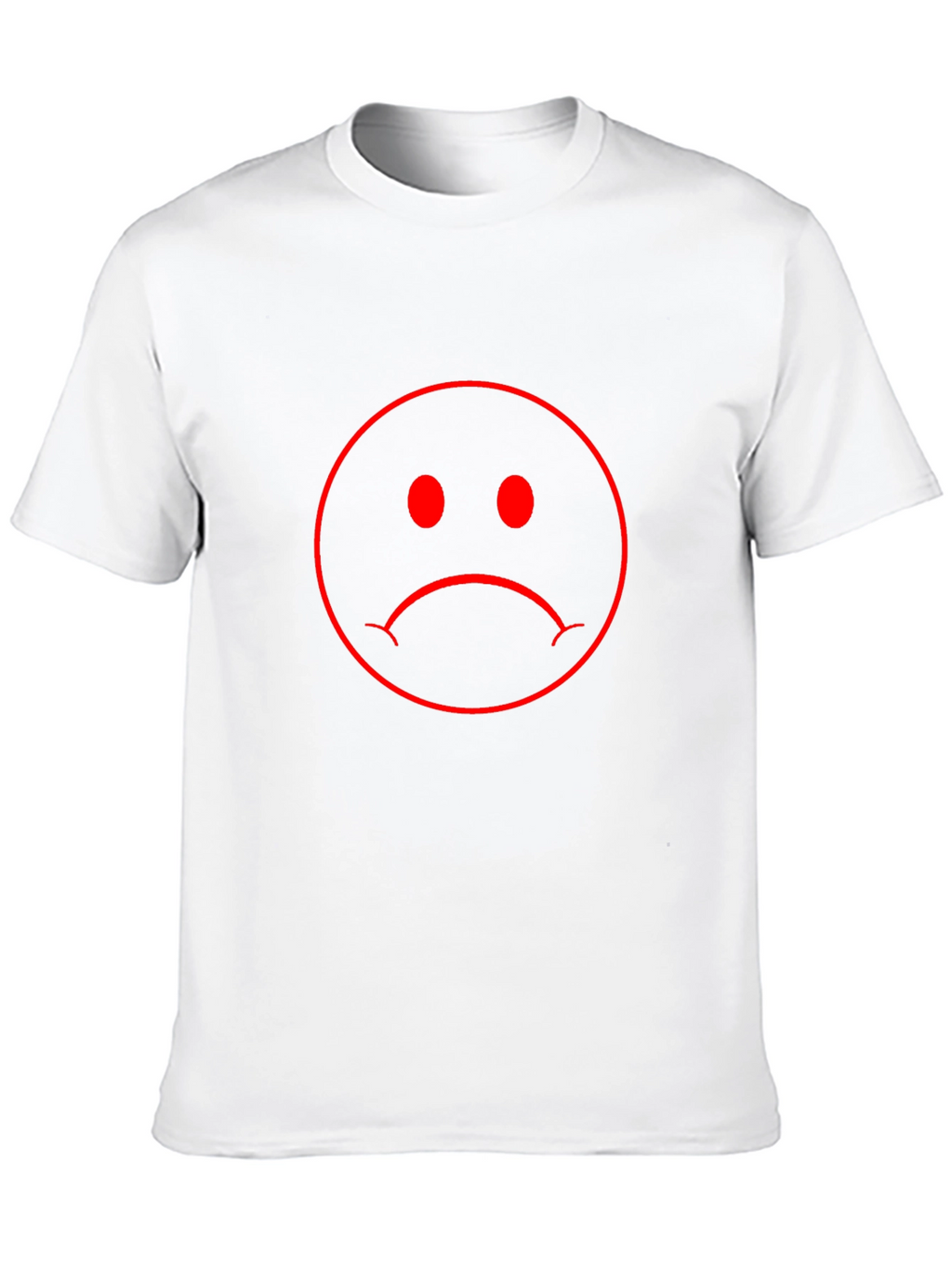 Sad Face Graphic Tee - Mens Black T-Shirt