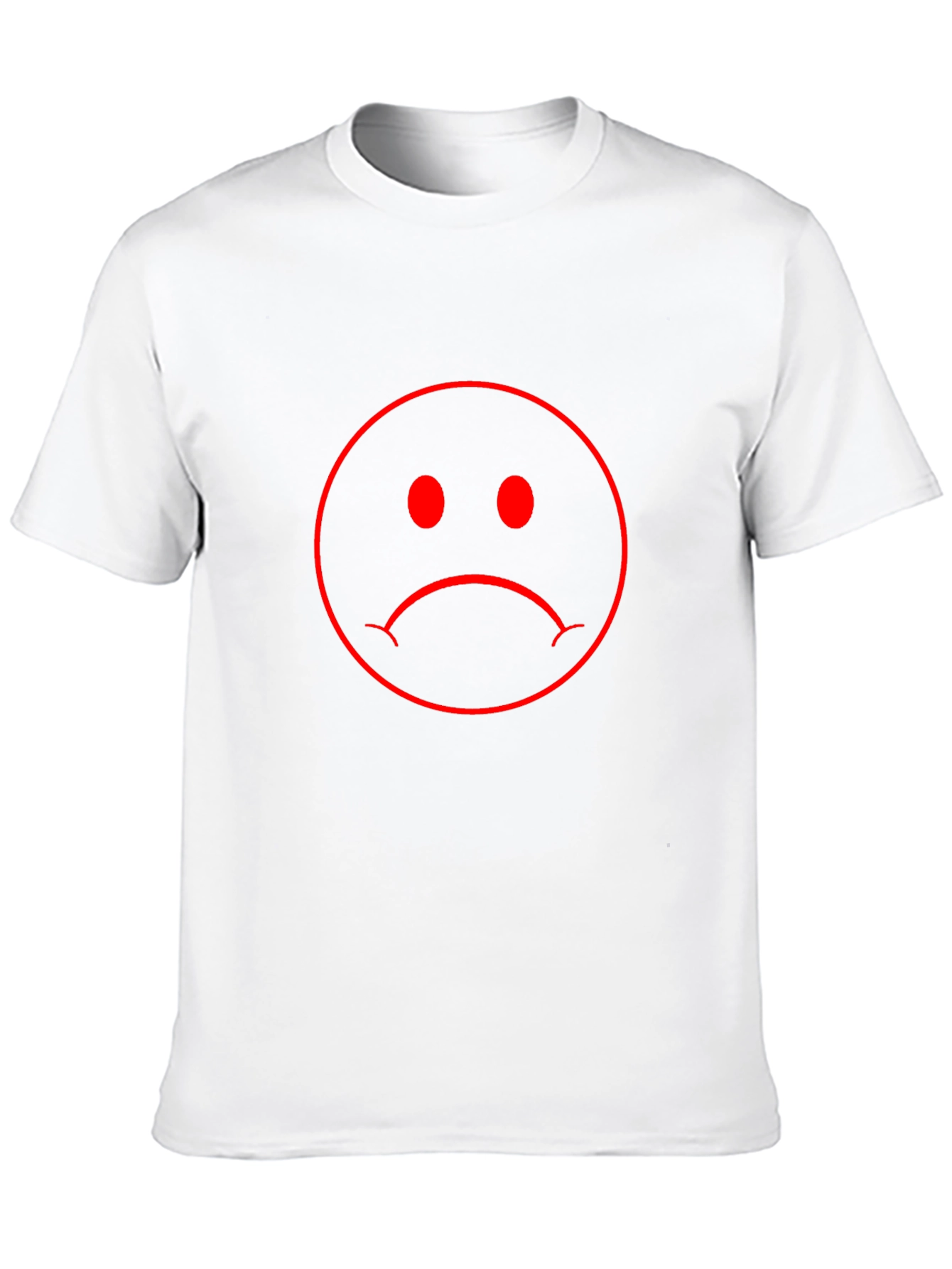 Sad Face Graphic Tee - Mens Black T-Shirt