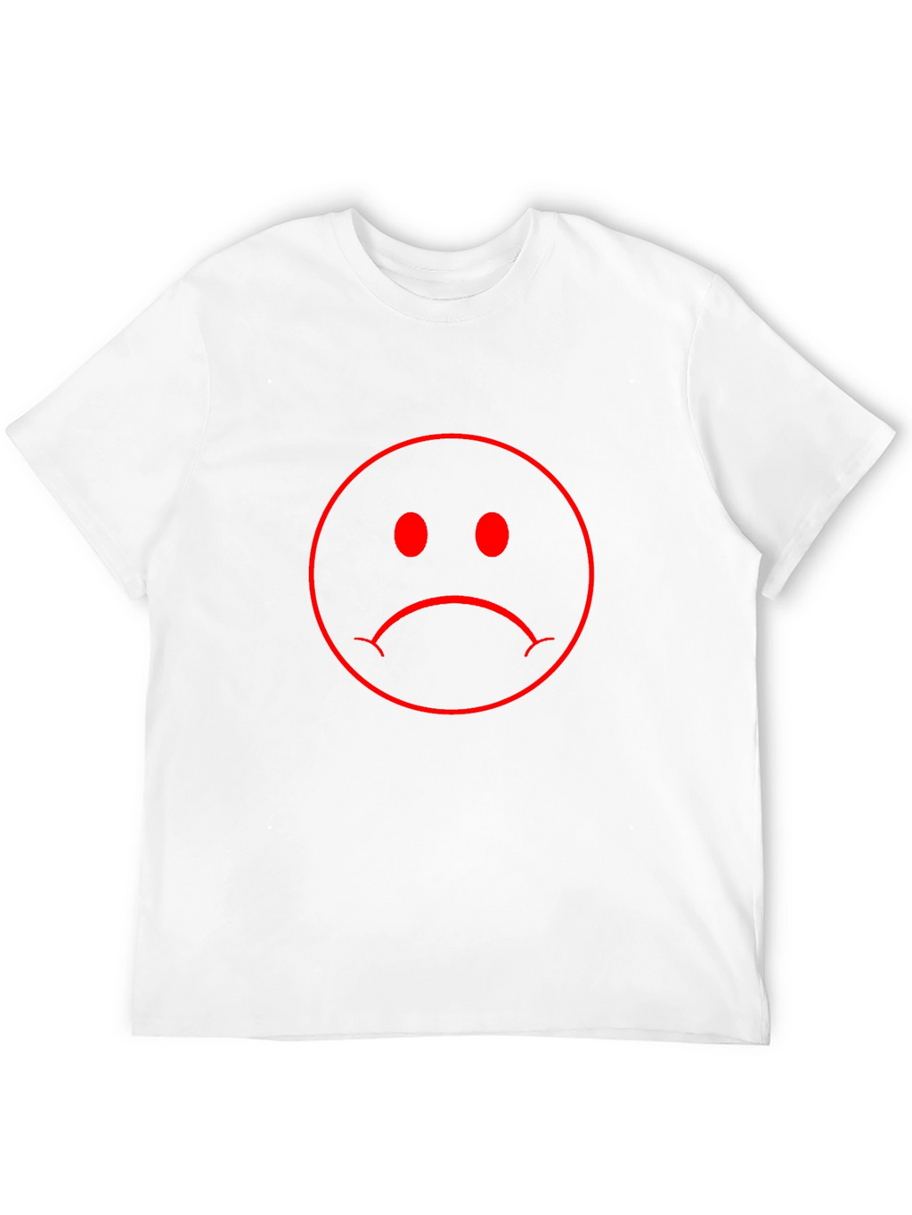 Sad Face Graphic Tee - Mens Black T-Shirt