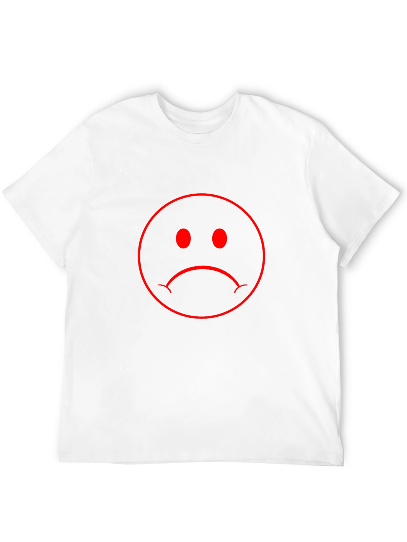 Sad Face Graphic Tee - Mens Black T-Shirt