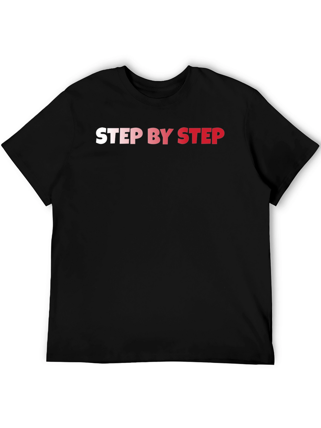 Step By Step Black Graphic T-Shirt