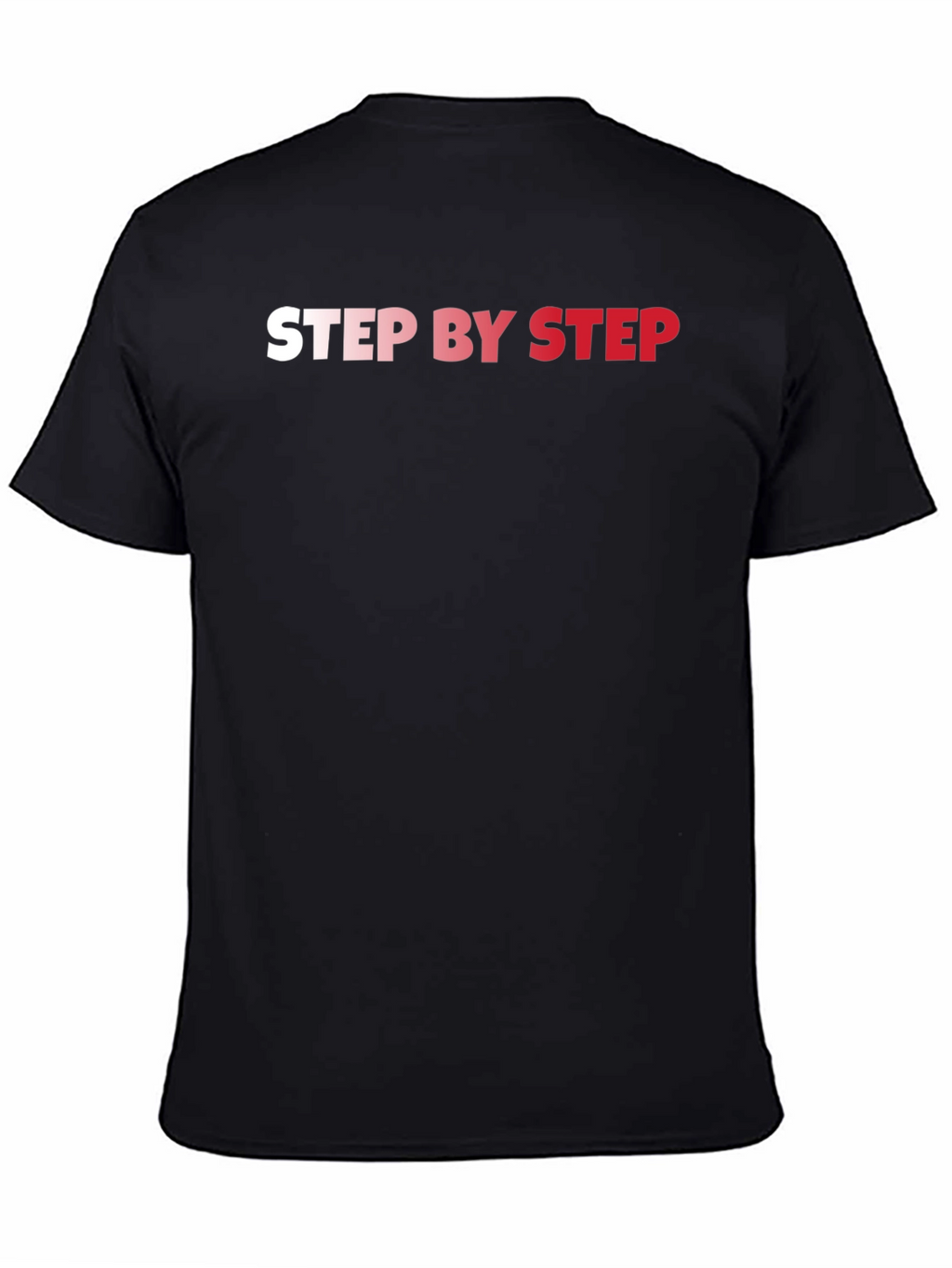 Step By Step Black Graphic T-Shirt