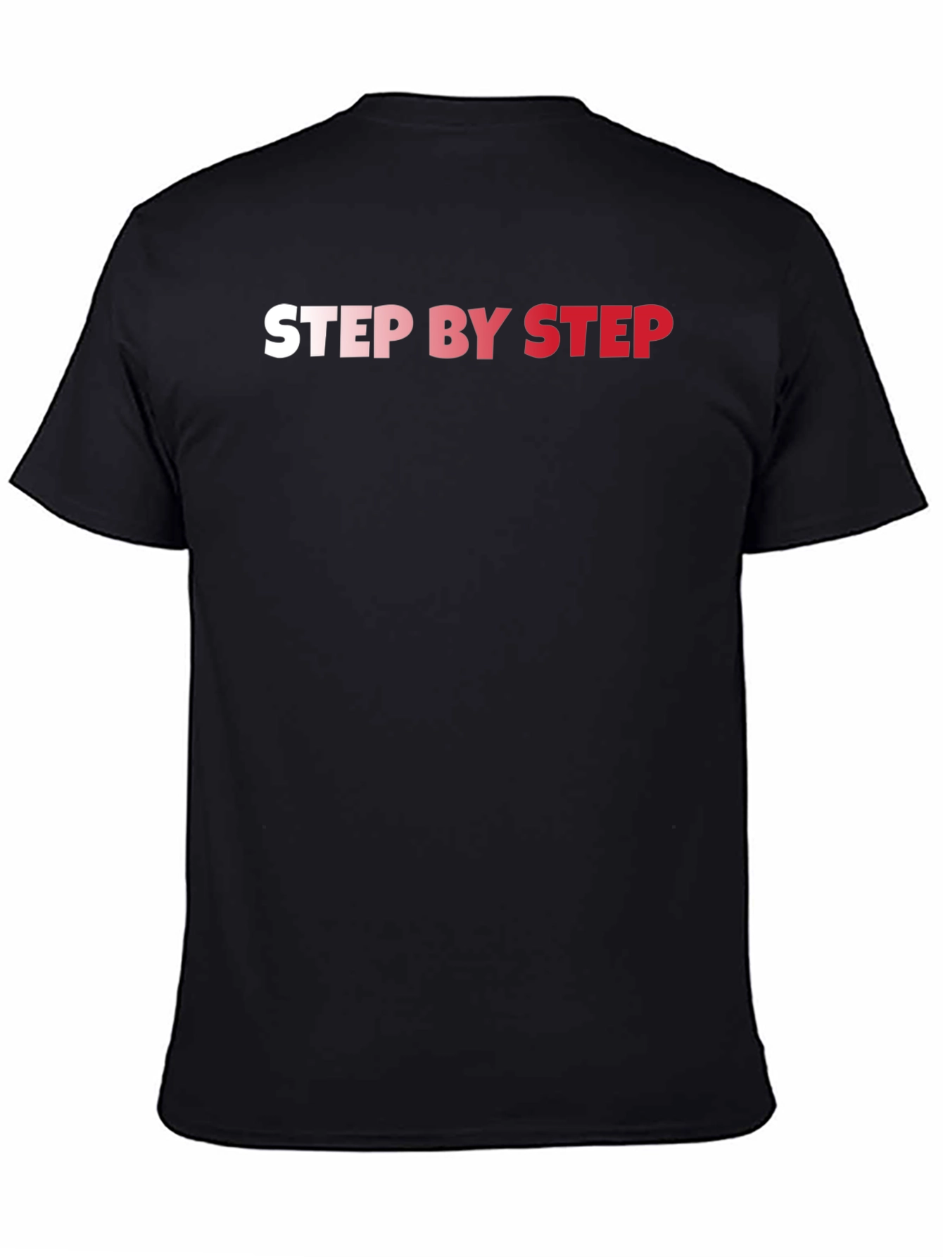 Step By Step Black Graphic T-Shirt