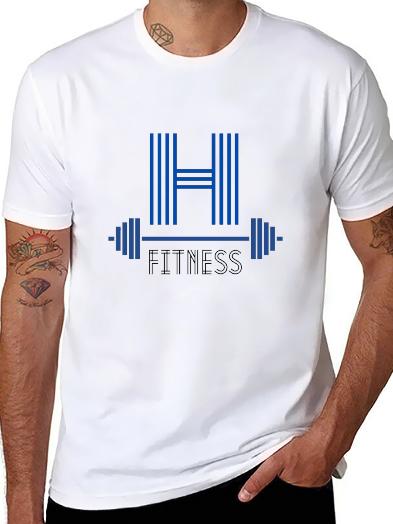 H Fitness Graphic T-Shirt - Black