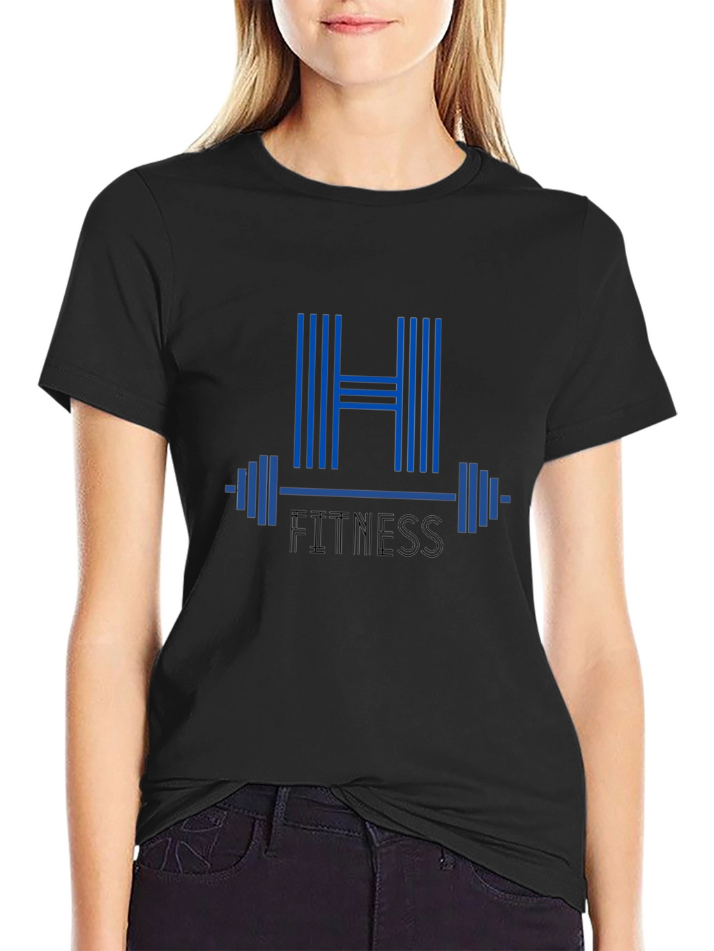 H Fitness Graphic T-Shirt - Black