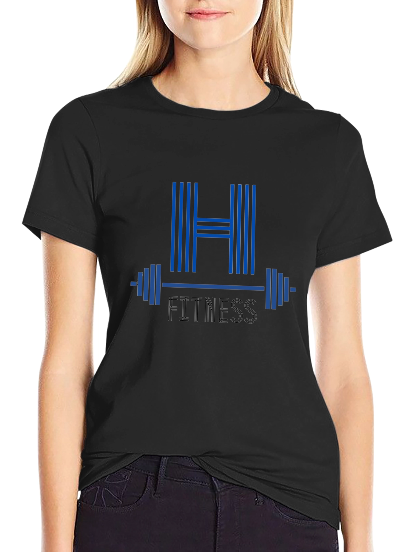 H Fitness Graphic T-Shirt - Black