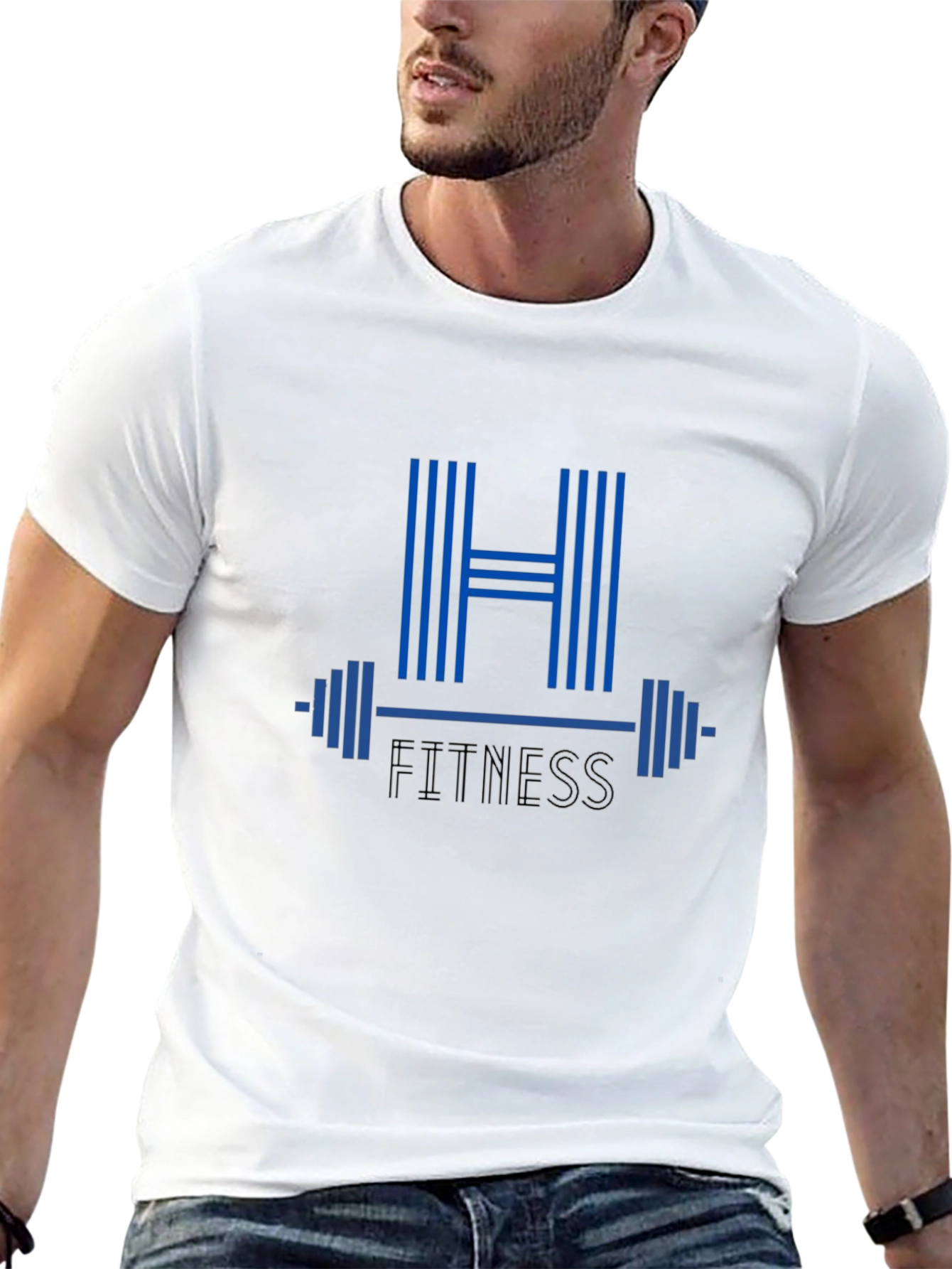 H Fitness Graphic T-Shirt - Black
