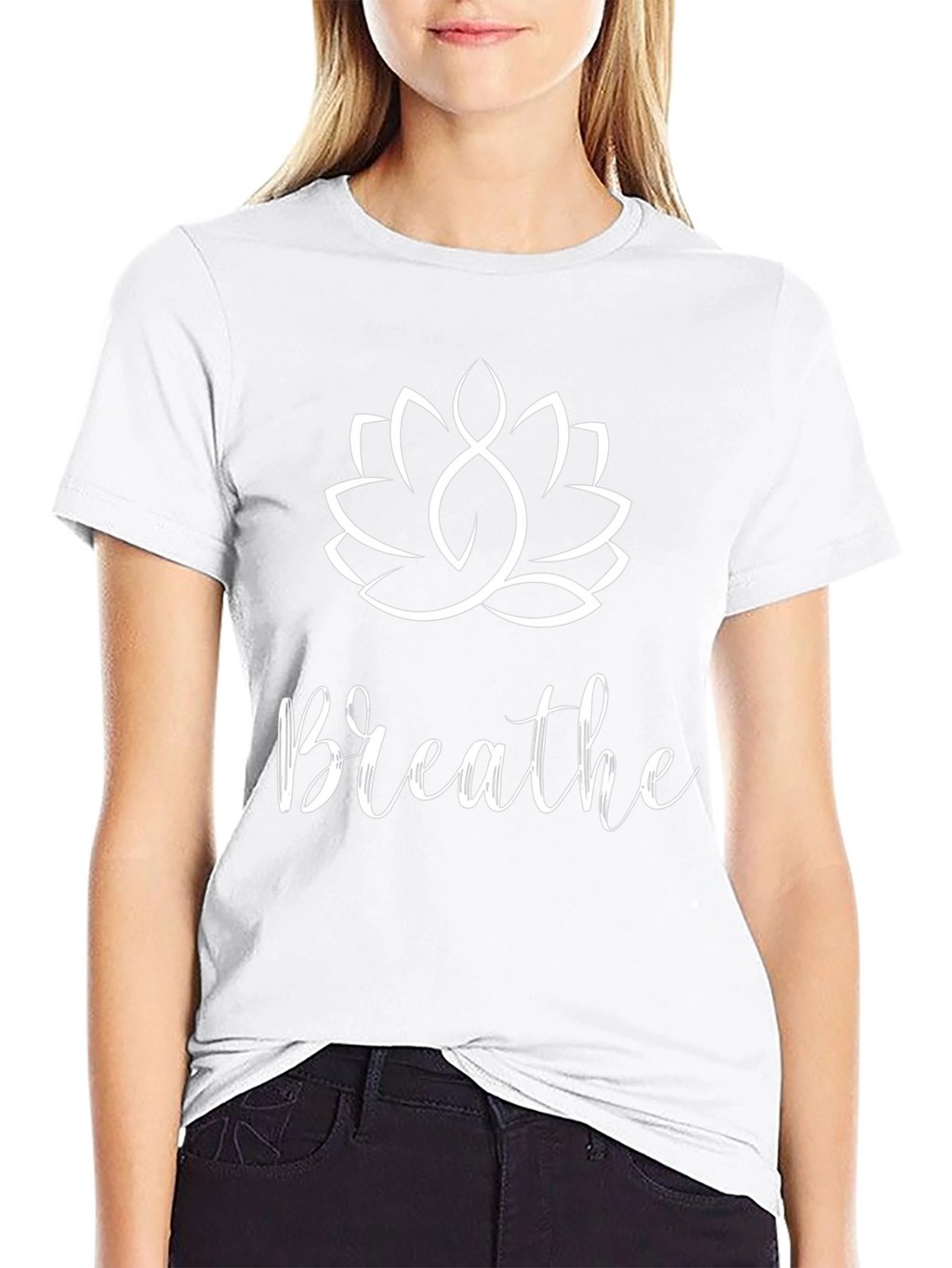 Breathe Lotus Graphic Tee - Relaxed Fit