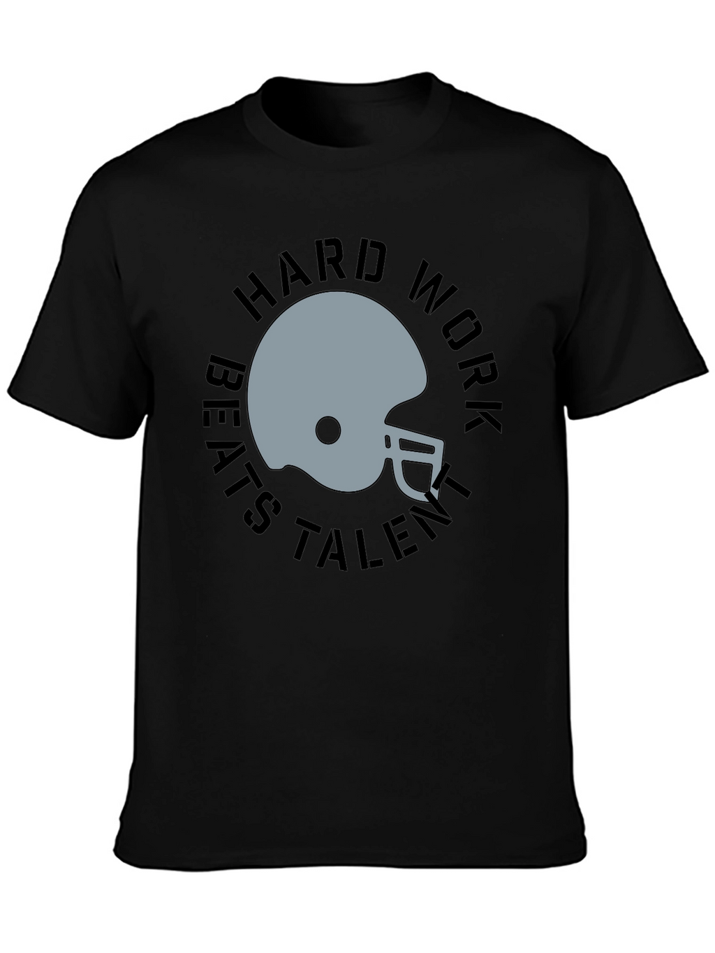 Hard Work Beats Talent Football Helmet Graphic Tee