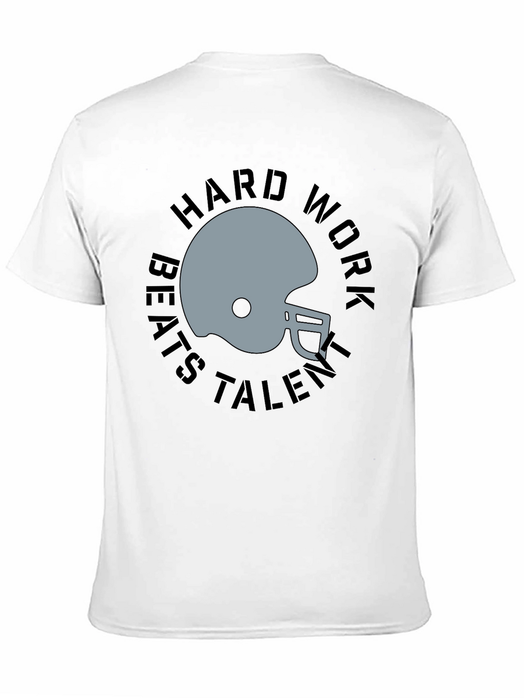 Hard Work Beats Talent Football Helmet Graphic Tee