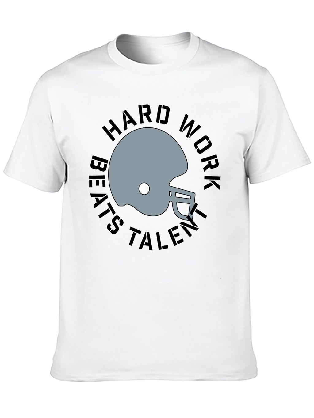Hard Work Beats Talent Football Helmet Graphic Tee