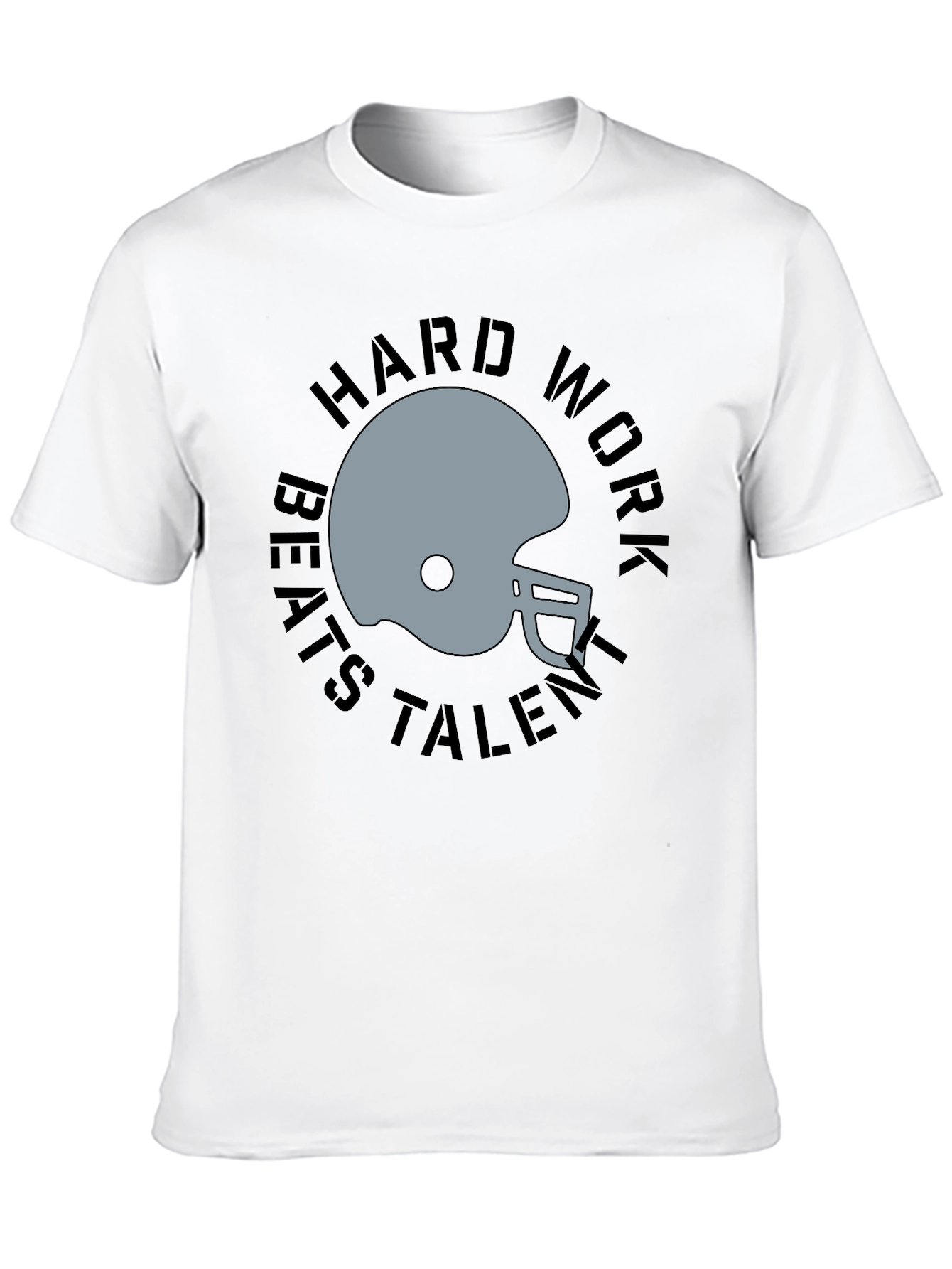 Hard Work Beats Talent Football Helmet Graphic Tee